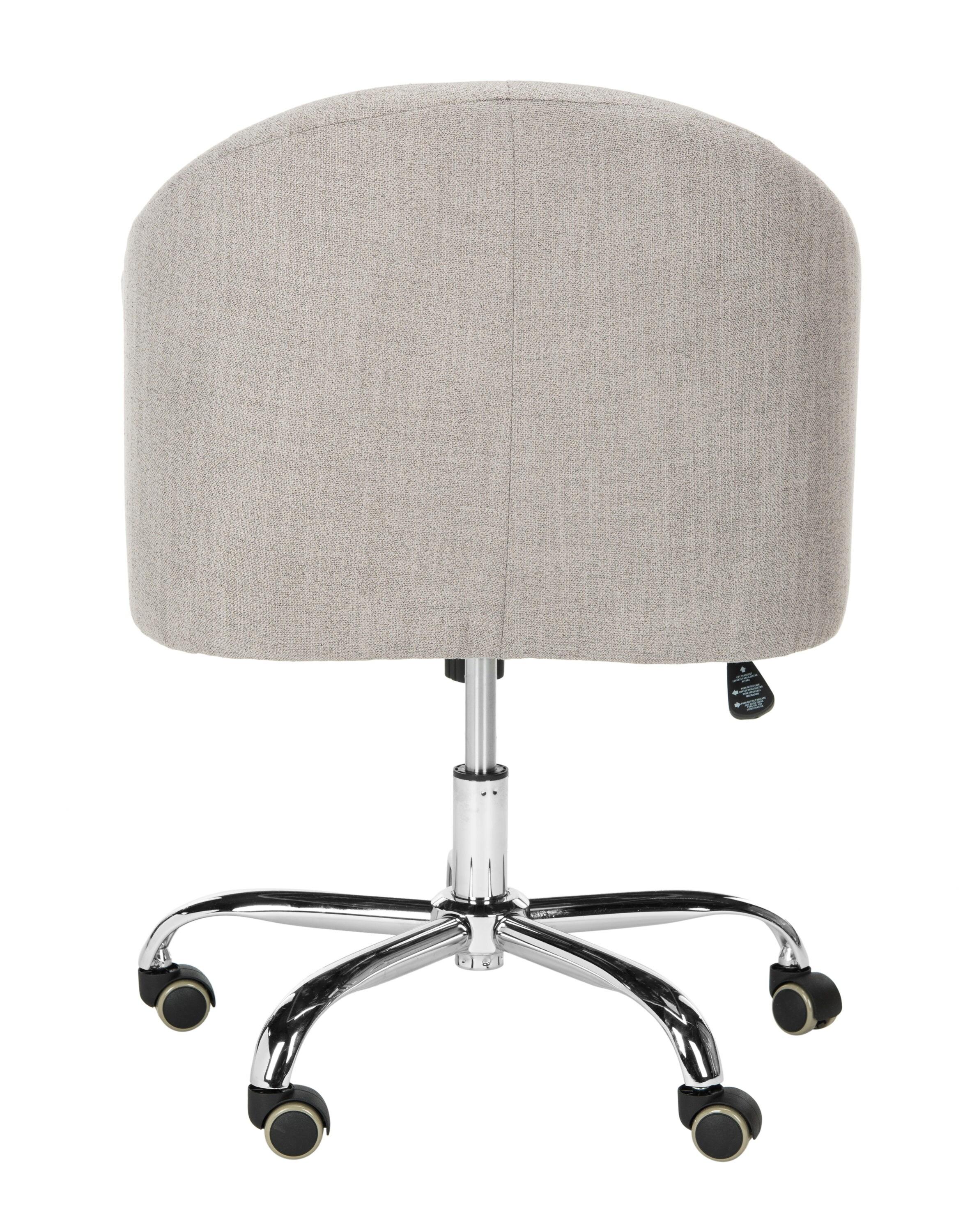 SAFAVIEH Amy Tufted Chrome Leg Swivel Office Chair, Grey