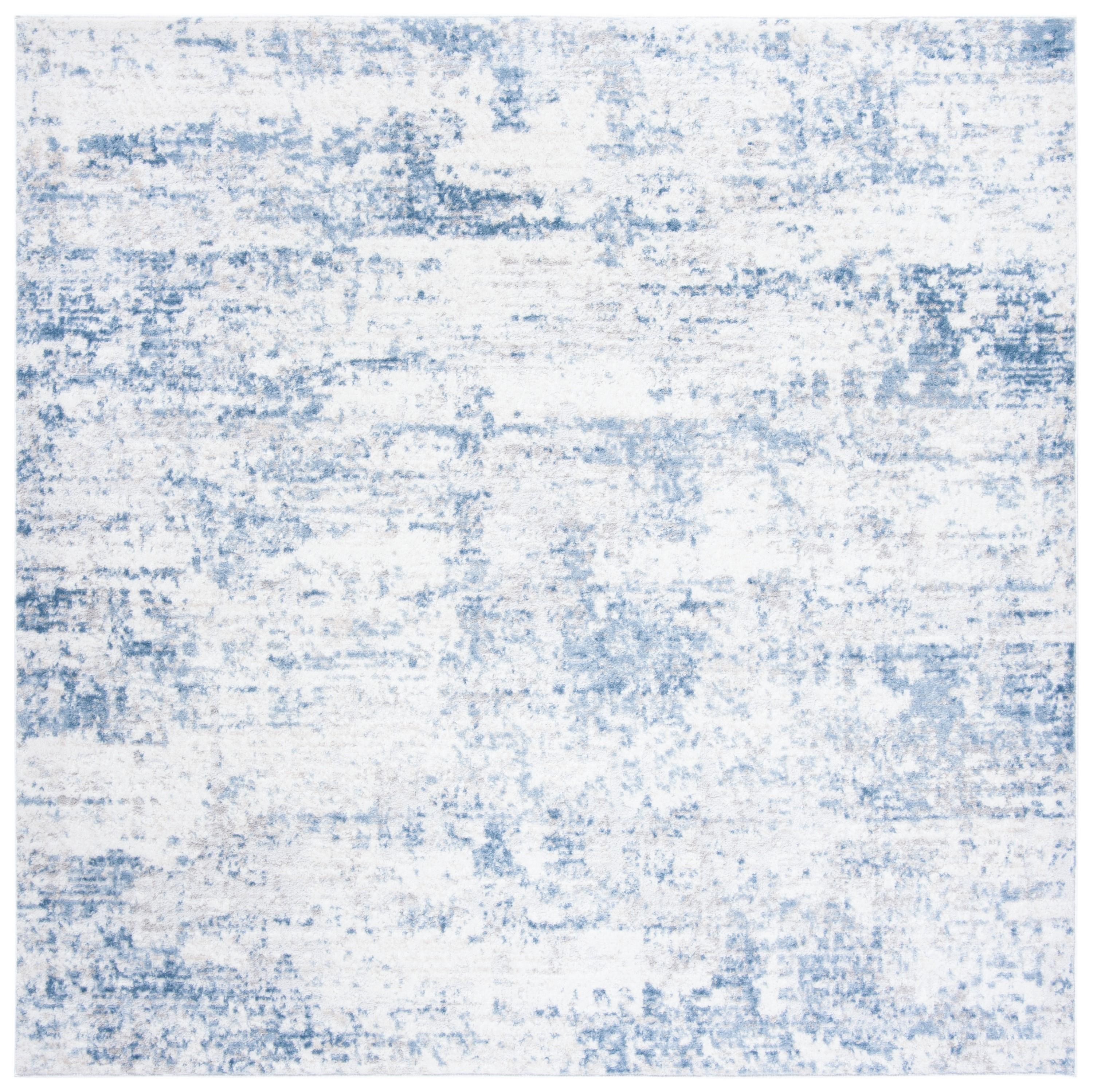 Amelia ALA700 Power Loomed Area Rug - Ivory/Blue - 9'x9' - Safavieh.