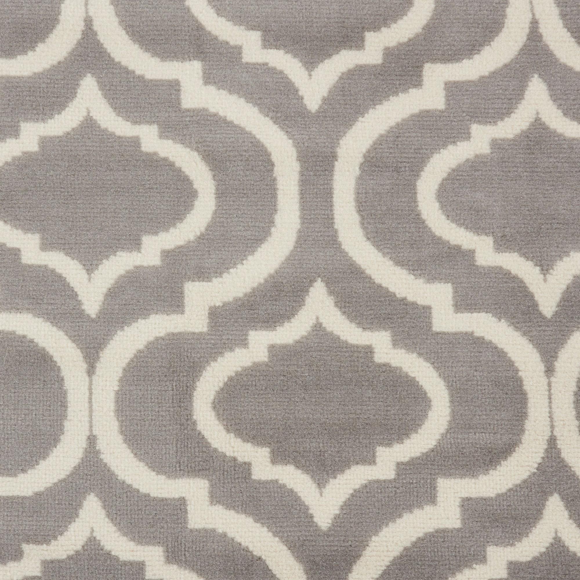 Nourison Jubilant 7 x 10 (ft) Loomed Polypropylene Grey Rectangular Indoor Abstract Area rug