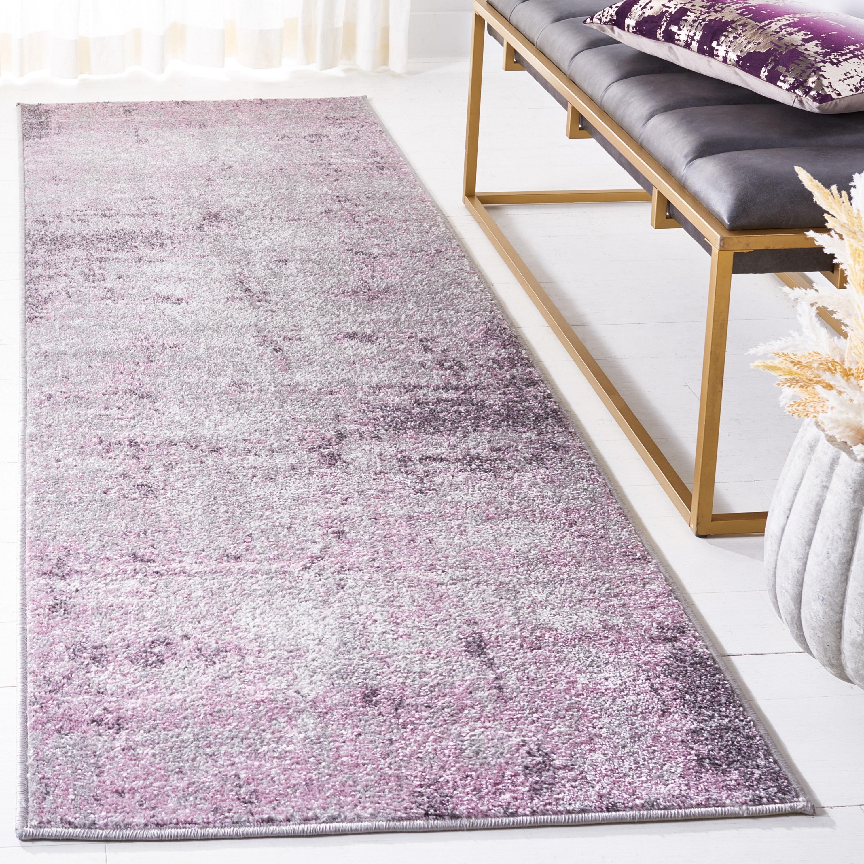 Adirondack ADR130 Machine Made Indoor Runner - Light Grey/Purple - 2'-6"x6' - Safavieh