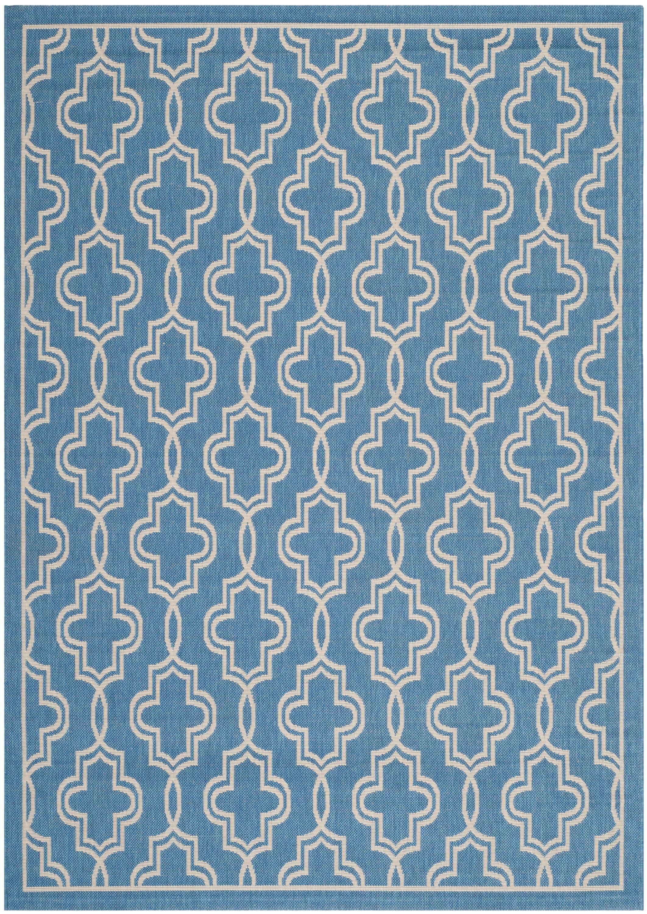 Martha Stewart Collection - MSR4274 - Indoor Power Loomed Area Rugs - Blue/Beige - 5'3"x7'7"