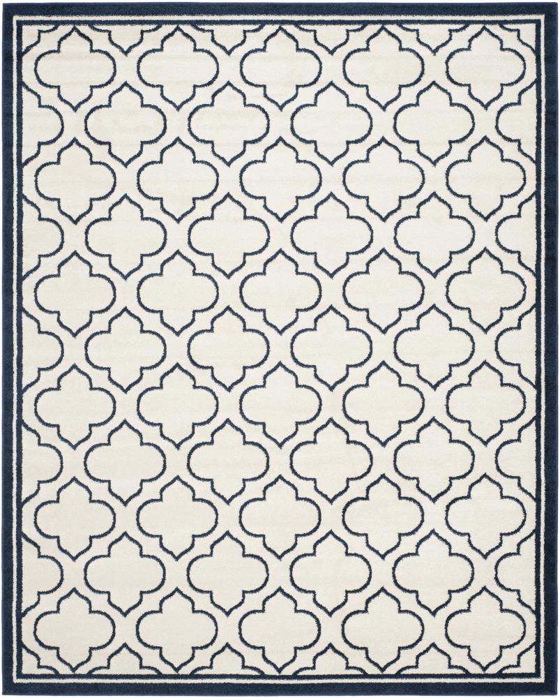 Amherst AMT412 Power Loomed Area Rug - Ivory/Navy - 8'x10' - Safavieh.