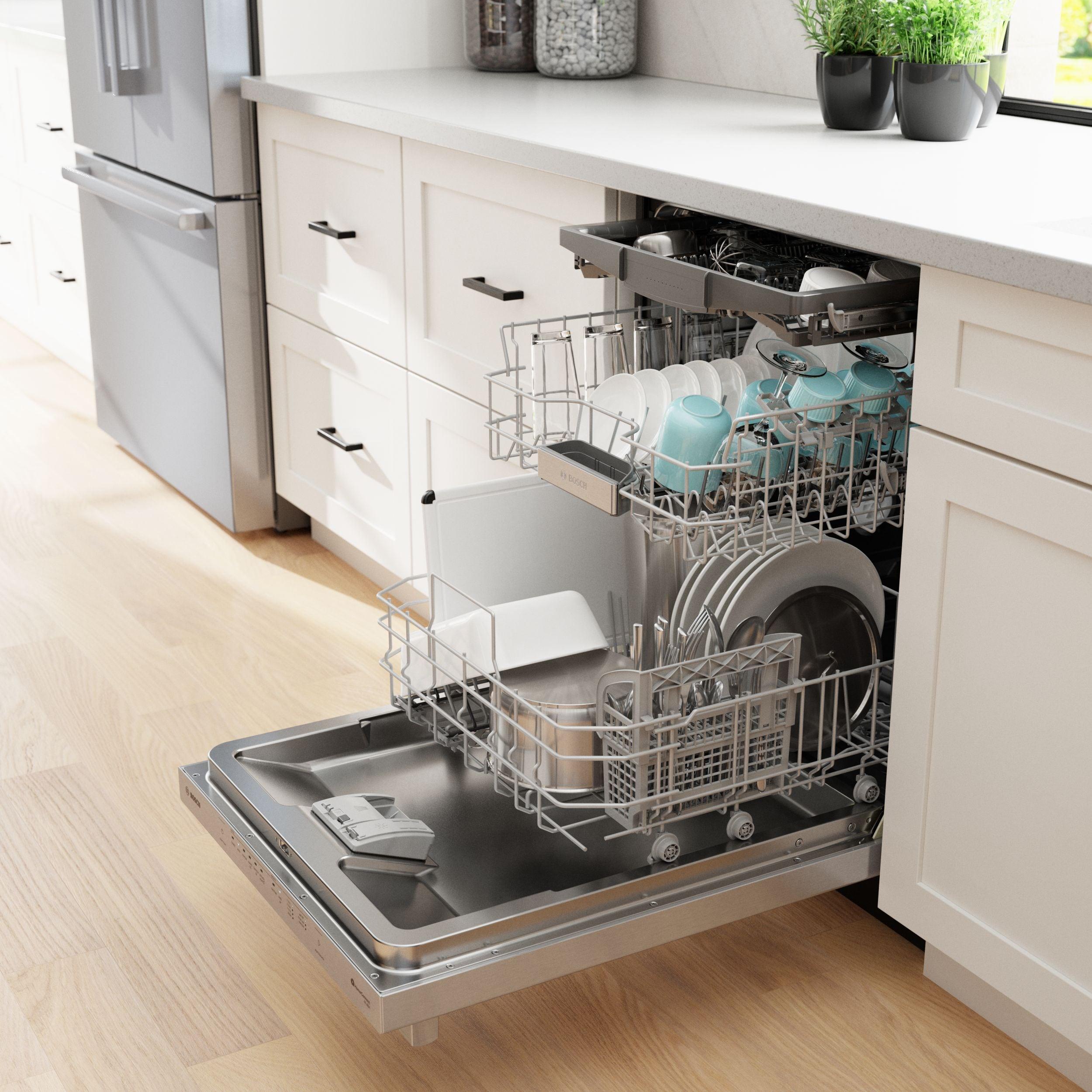 500 Series 24" Stainess Steel Top Control Built-In Dishwasher with Stainless Steel Tub and Flexible 3Rd Rack