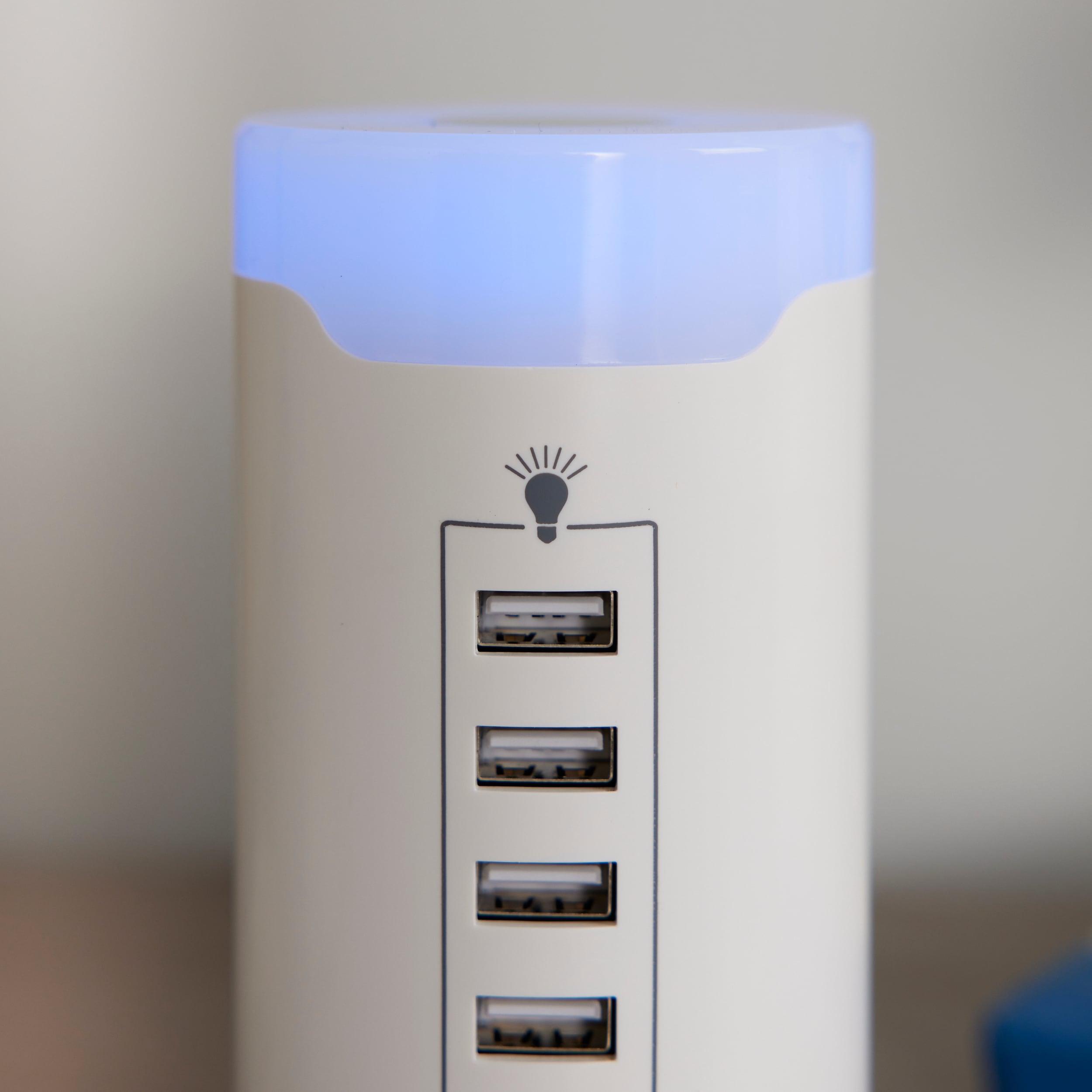 LINSAY SMART LED LAMP TOUCH with 6 USB Charging Station Multi color LED dimmeable