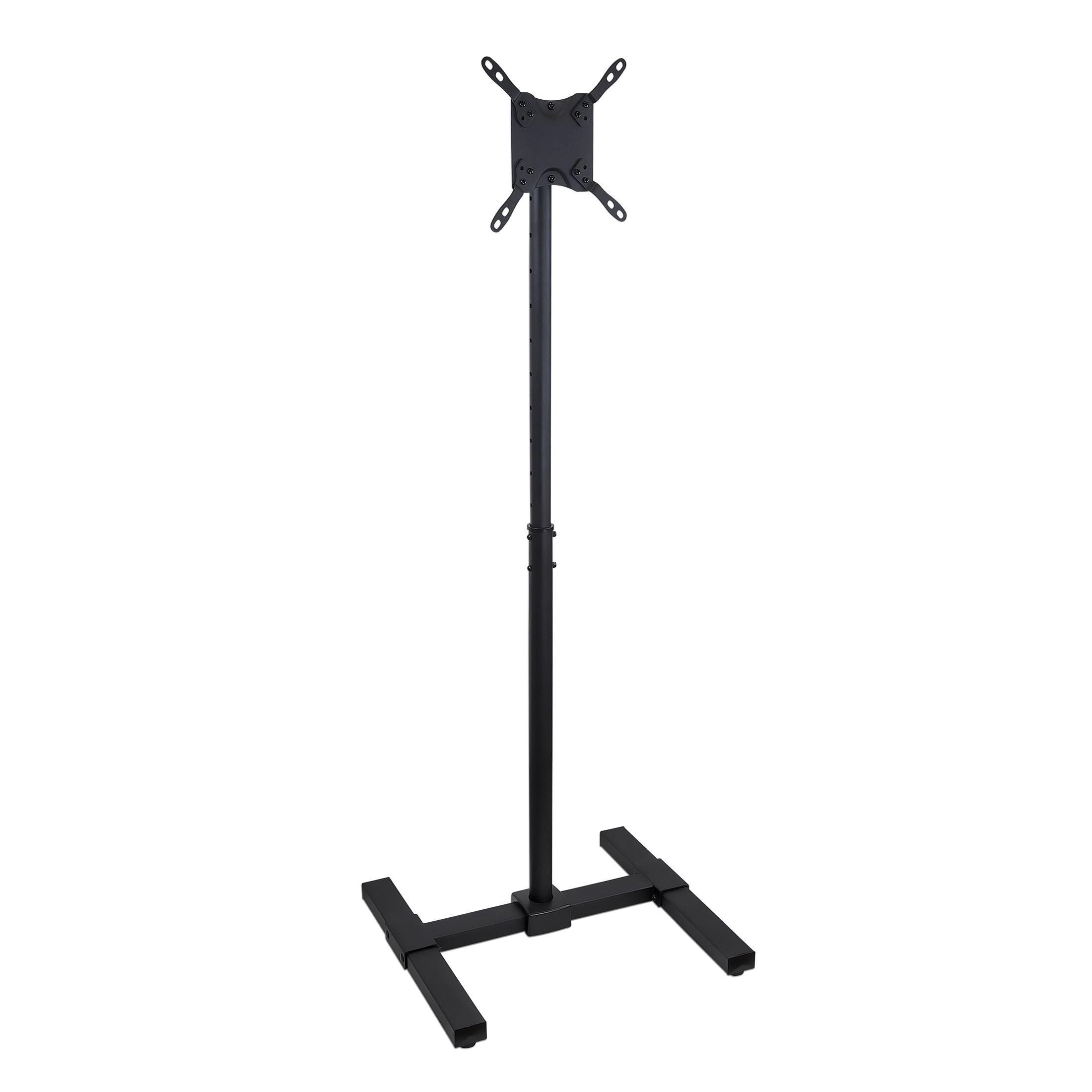 Mount-It! Height Adjustable TV Floor Stand | Universal Pedestal TV Stand For 13 - 42 Inch Screens | For Indoor and Outdoor Portable TV Mount | Black