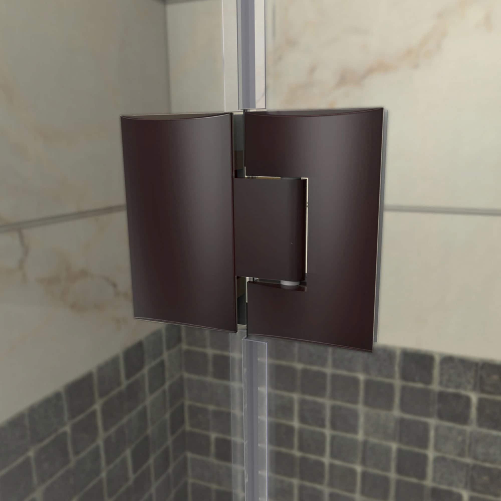 DreamLine Ascend 56-57 in. W x 72 in. H Frameless Pivot Shower Door