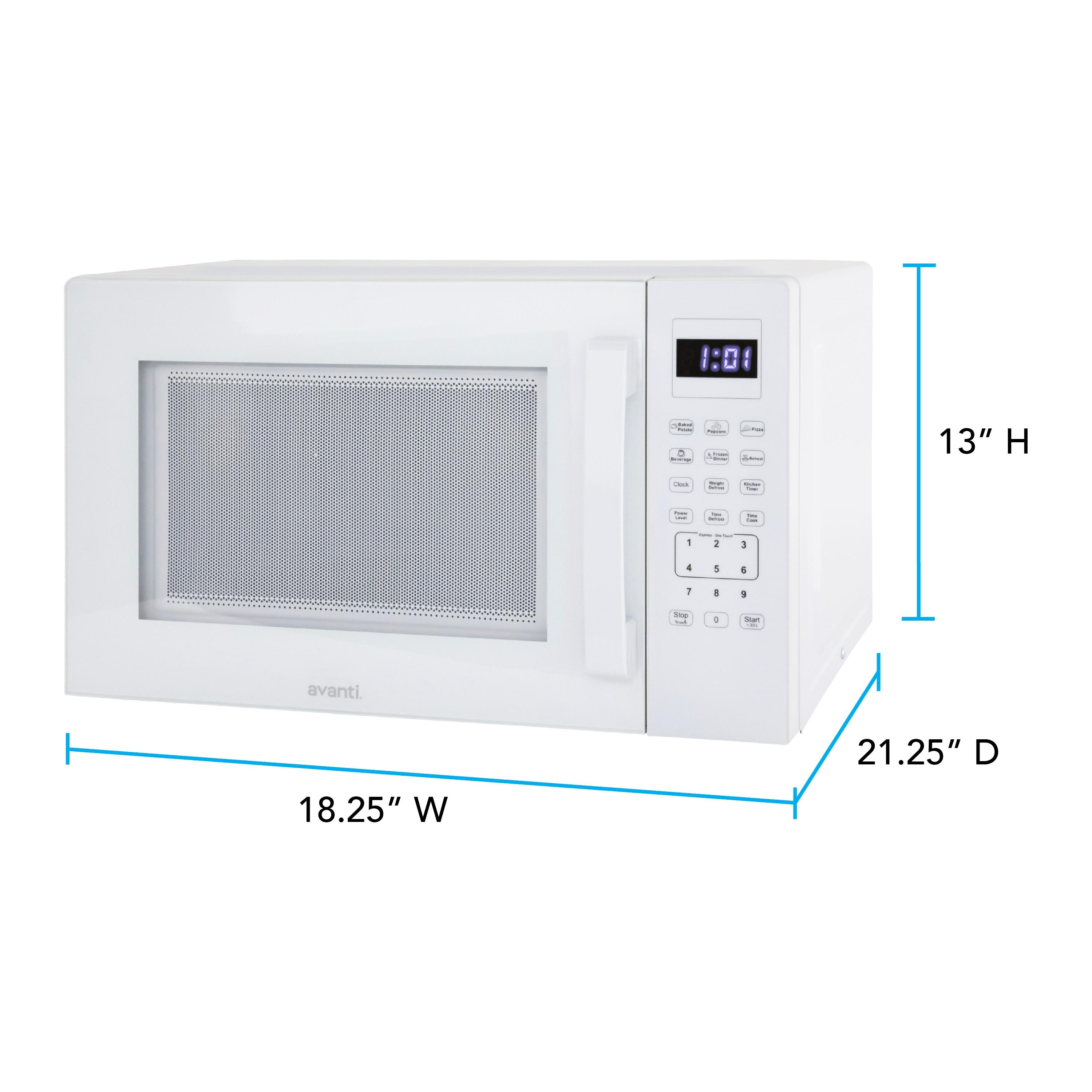 Avanti 1.5 cu. ft. Microwave Oven, 1,000 W, White