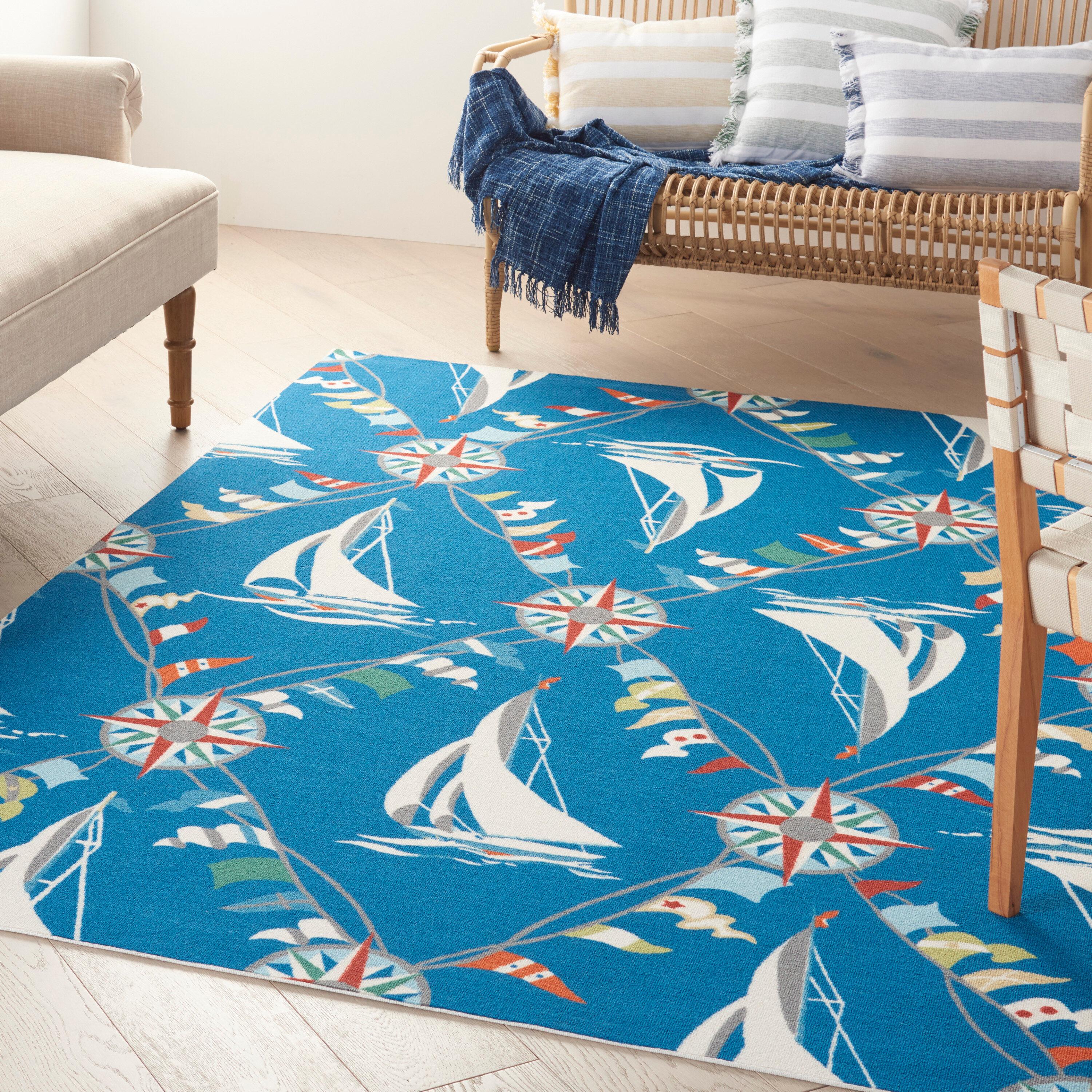 Navy Outdoor Area Rug