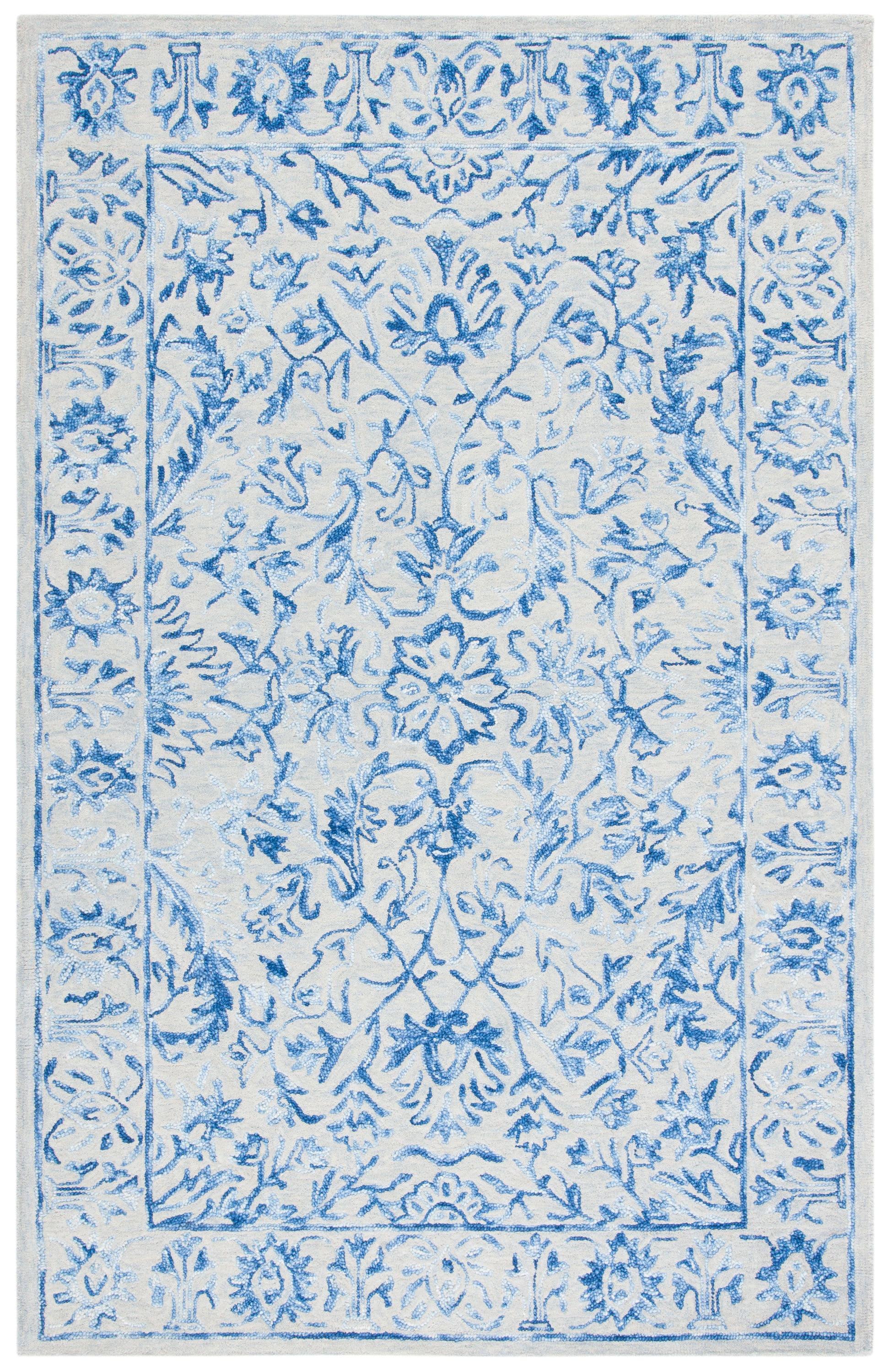 Metro MET255 Hand Tufted Area Rug - Blue/Beige - 4'x6' - Safavieh..