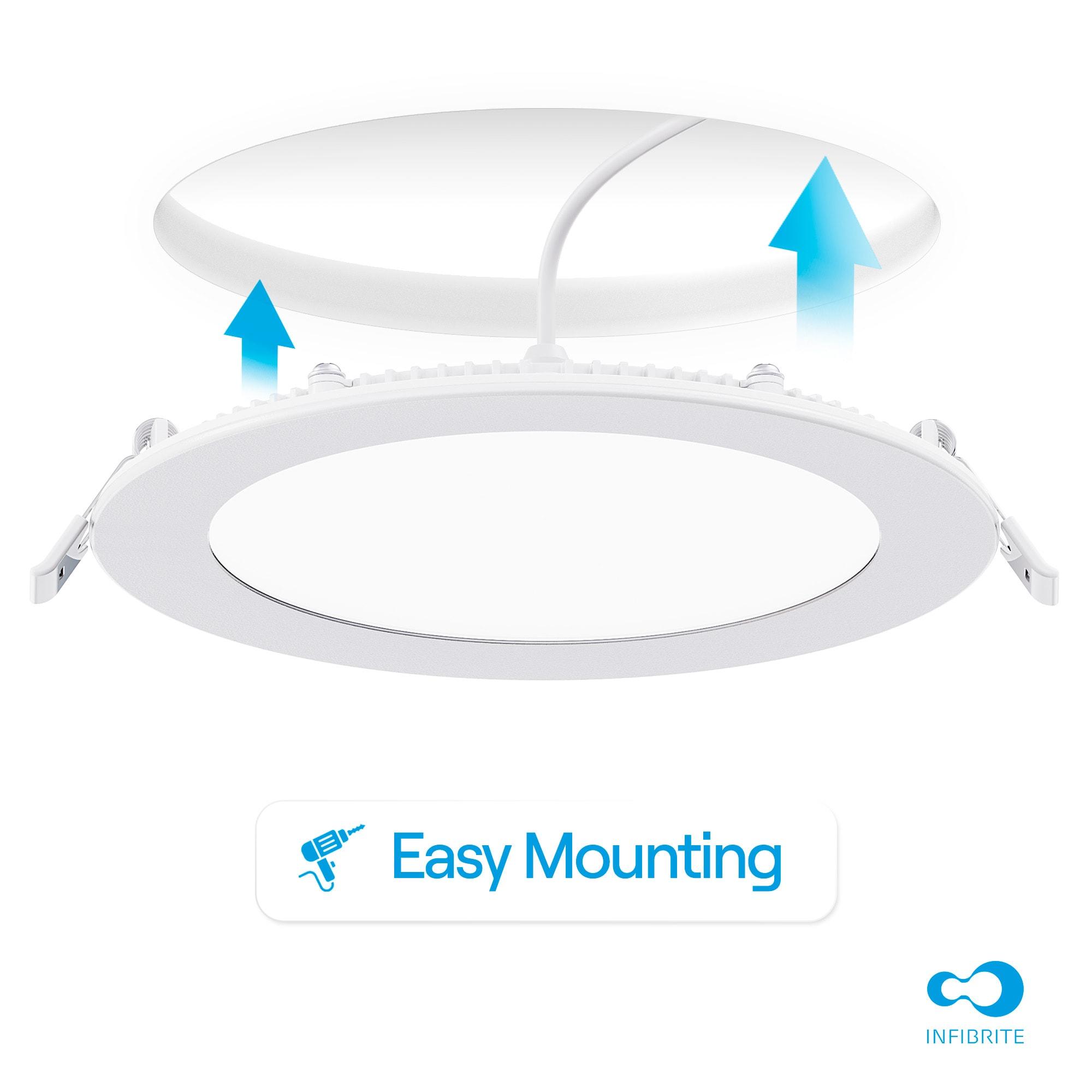 6'' Dimmable Air-Tight IC Rated LED Canless Recessed Lighting Kit