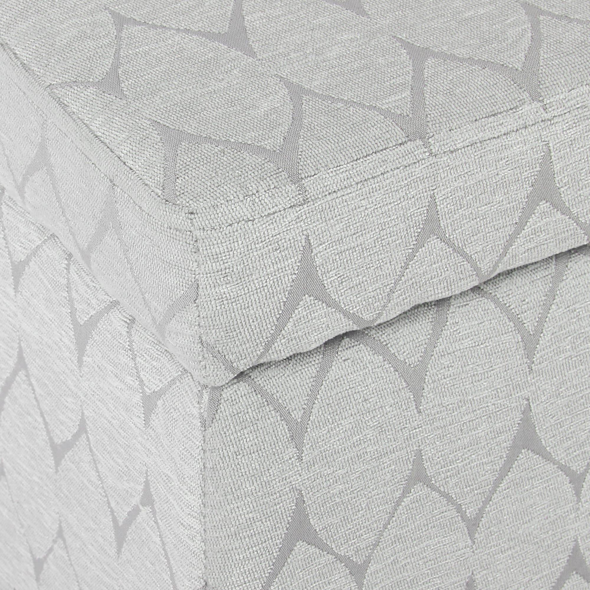 Large Textured Storage Bench Light Gray - HomePop: Upholstered, Bedroom, Rectangular, Wood Legs