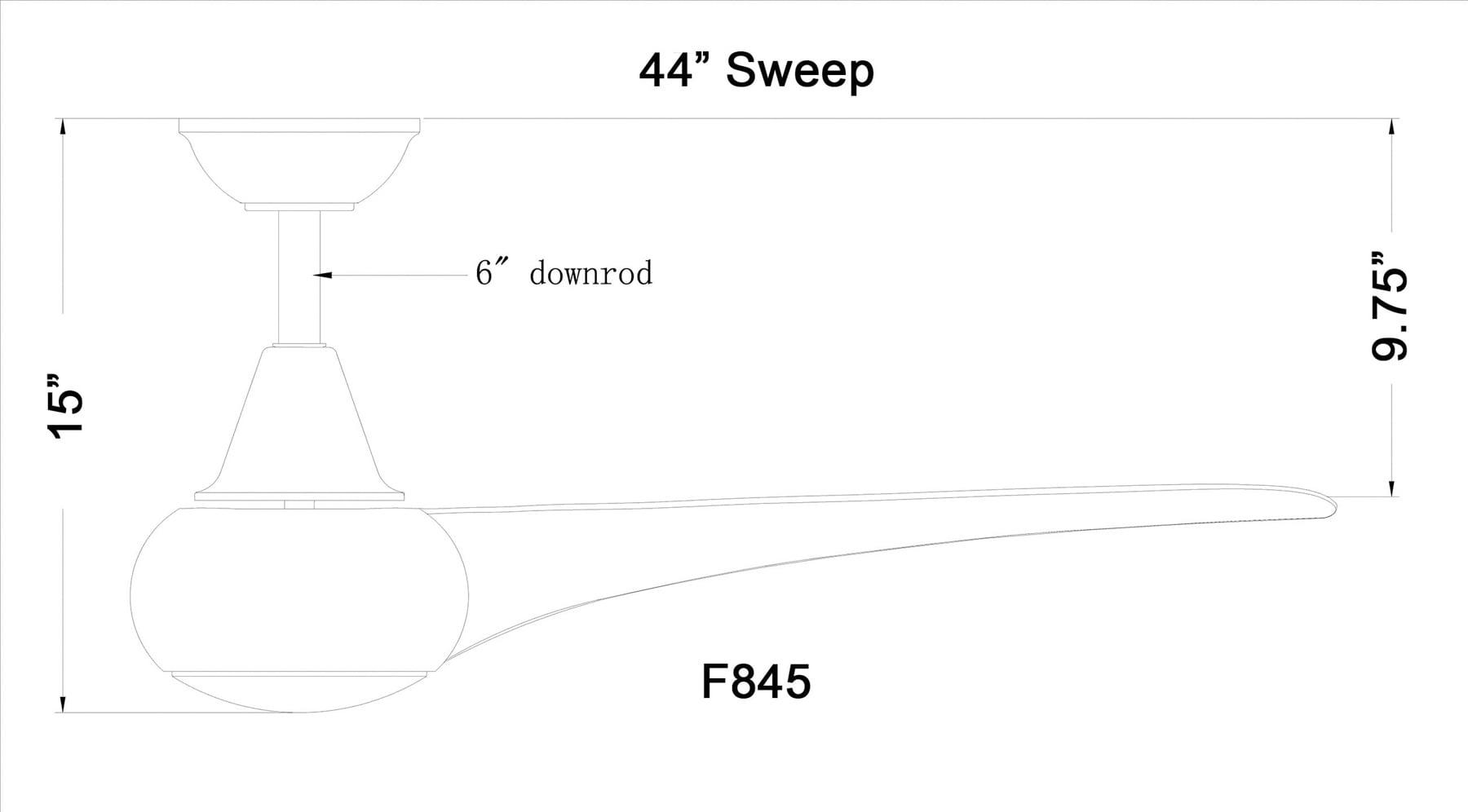 44" Minka Aire Light Wave Modern Driftwood LED Ceiling Fan with Remote