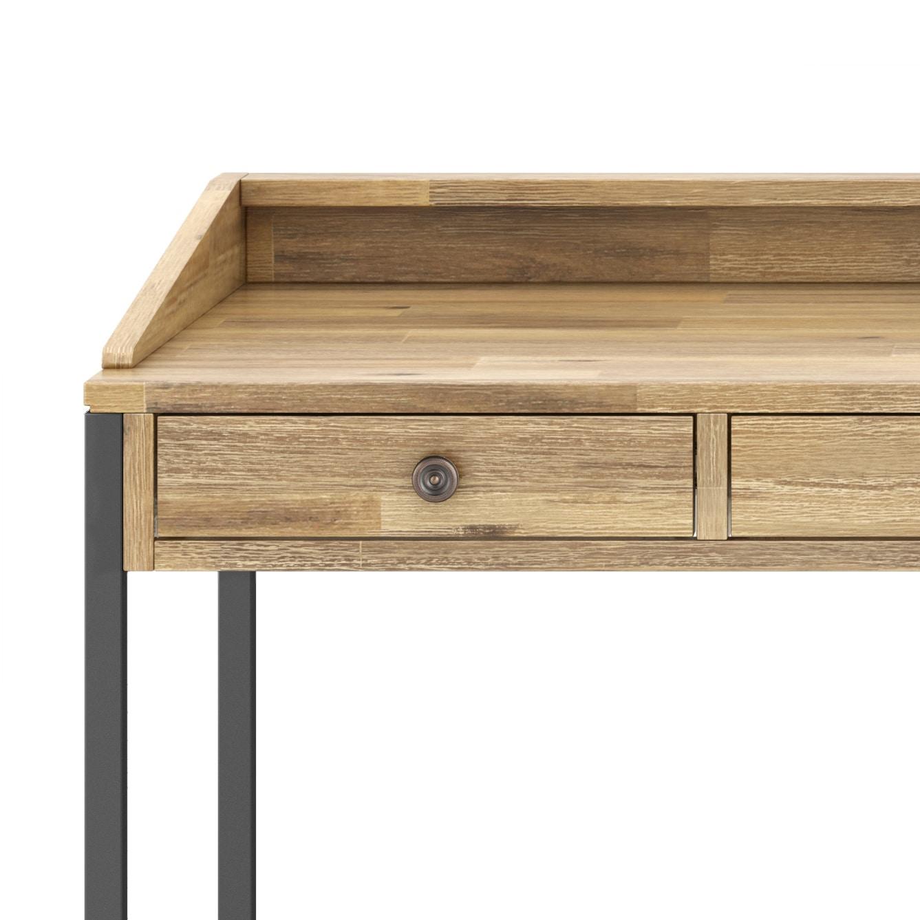 Simpli Home Avalon Solid Wood Desk with Keyboard Tray and Storage & Reviews | Wayfair
