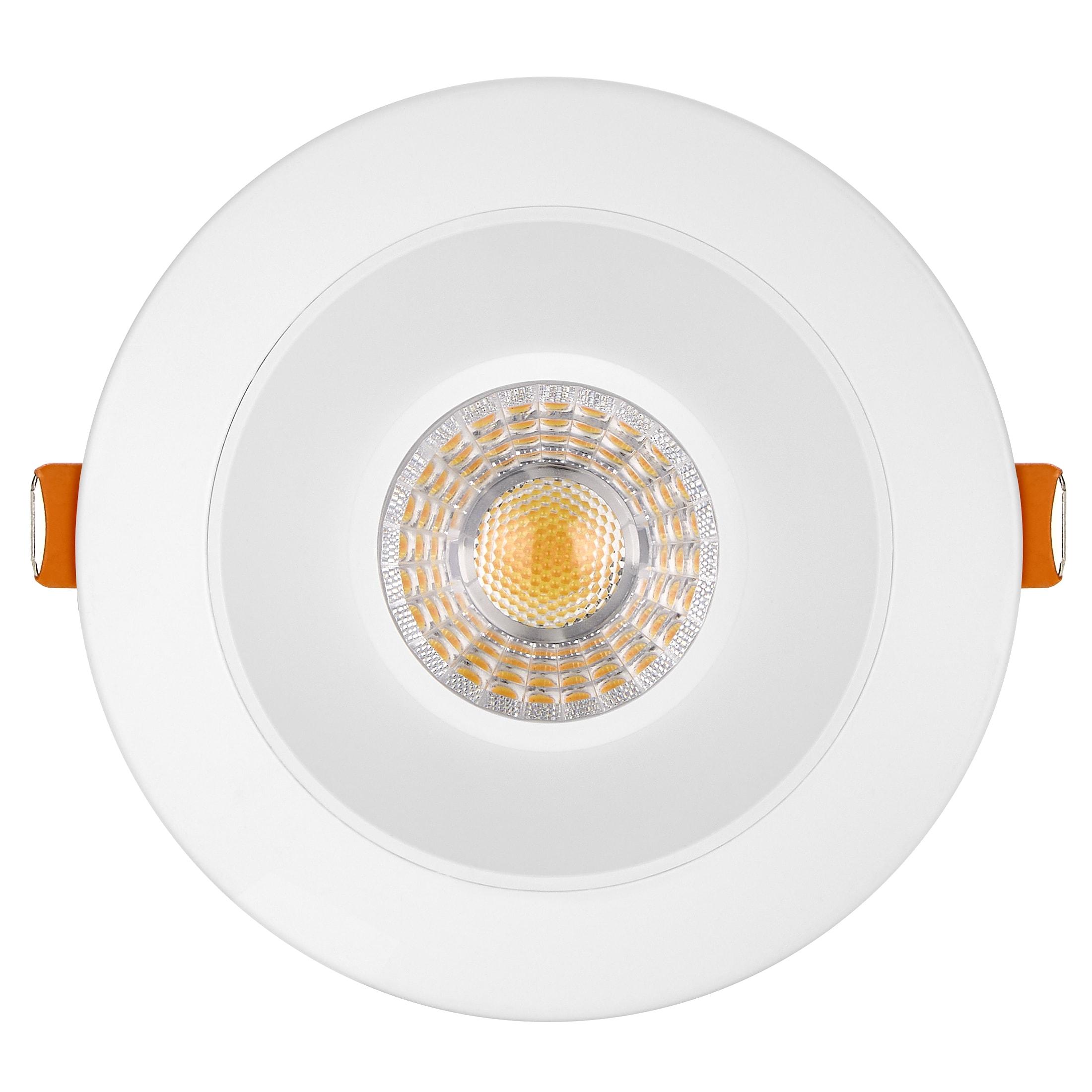 Maxxima 4 in. Ultra-Thin Recessed Anti-Glare LED Downlight Canless IC Rated 1200 Lumens 5 Color Temperature Selectable 2700K/3000K/3500K/4000K/5000K Dimmable White Trim, 90 CRI, Junction Box Included