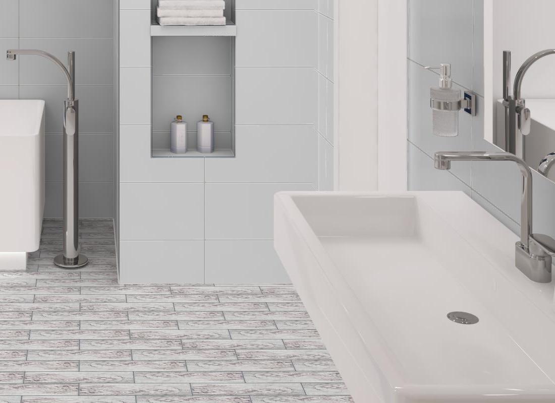 Kendel 3'' x 14'' Glass Subway Kitchen Backsplash and Shower Wall Tile