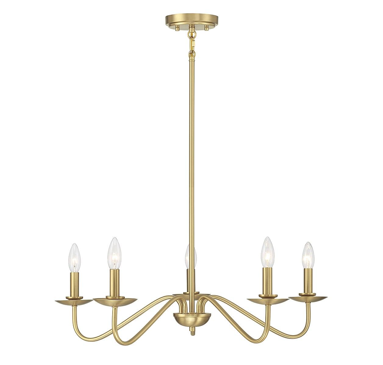 Trade Winds Aidan 5-Light Chandelier in Natural Brass