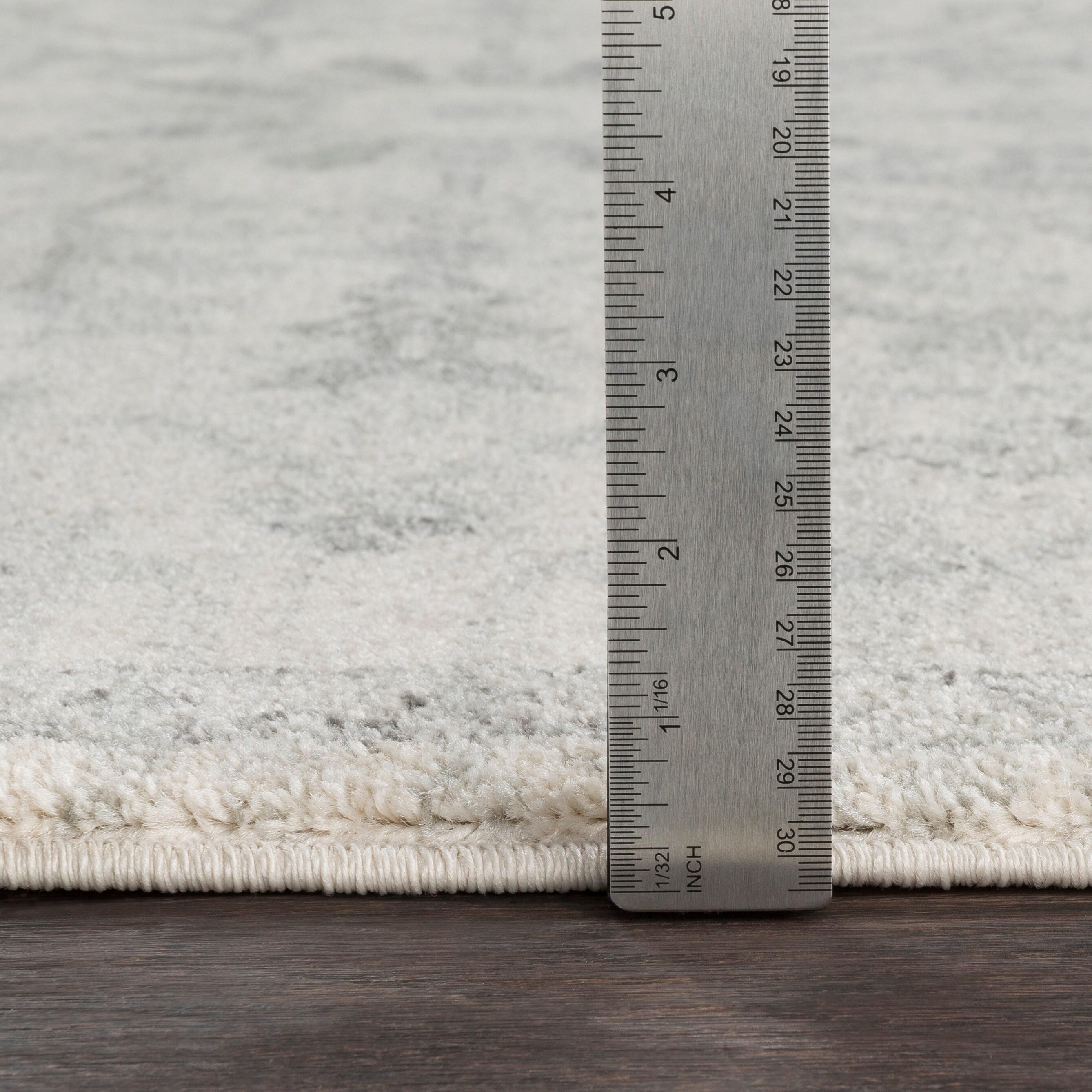Livabliss 7'10"x10'3" Abby Traditional Rugs Cream/Light Gray: Stain & Fade-Resistant, Medium Pile, Indoor Use