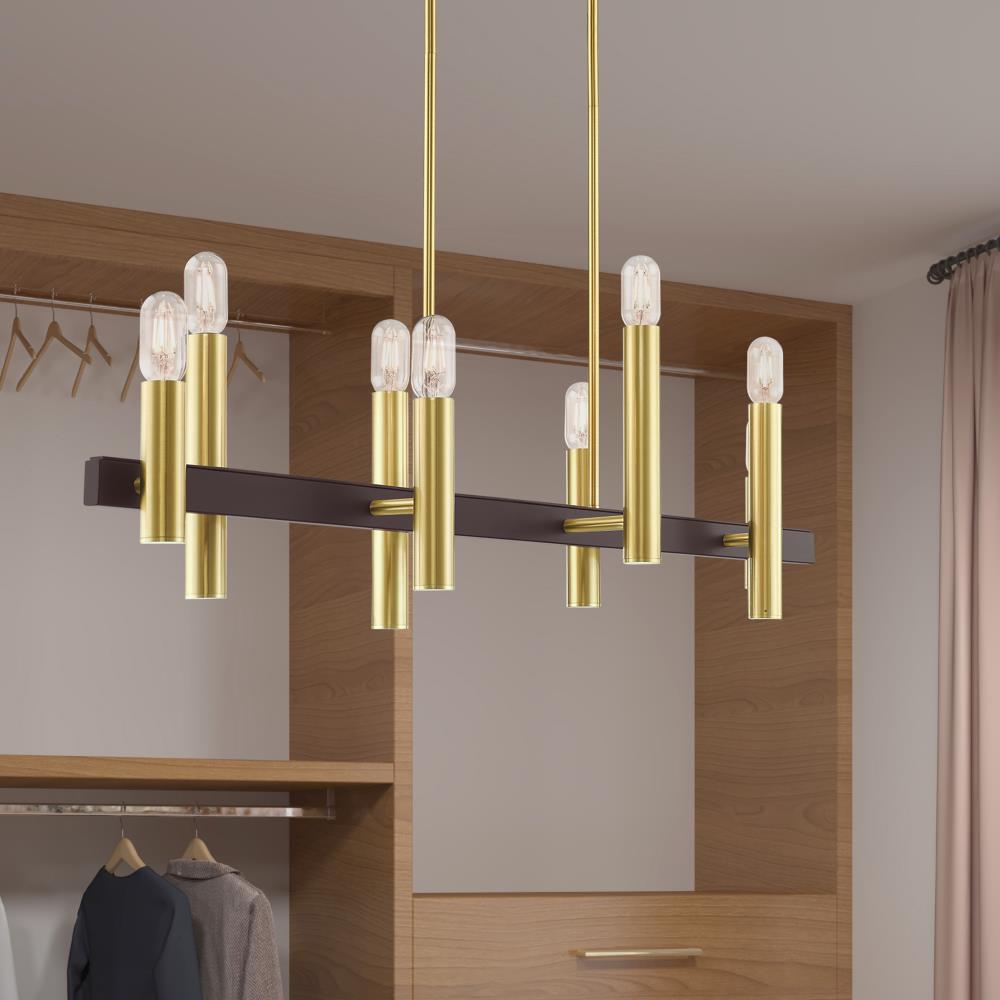 Livex Lighting Helsinki 8 - Light Chandelier in  Satin Brass/Bronze