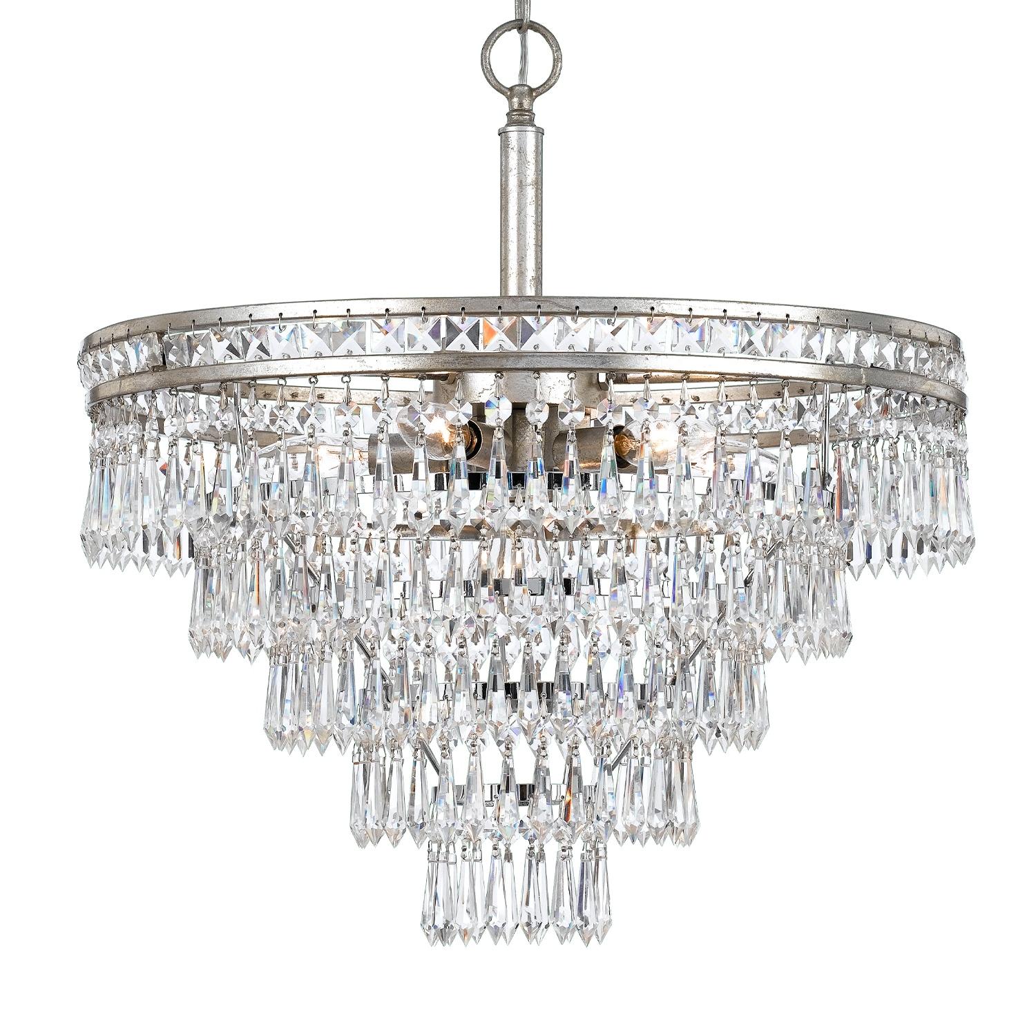 Crystorama Lighting Mercer 7 - Light Chandelier in  Olde Silver