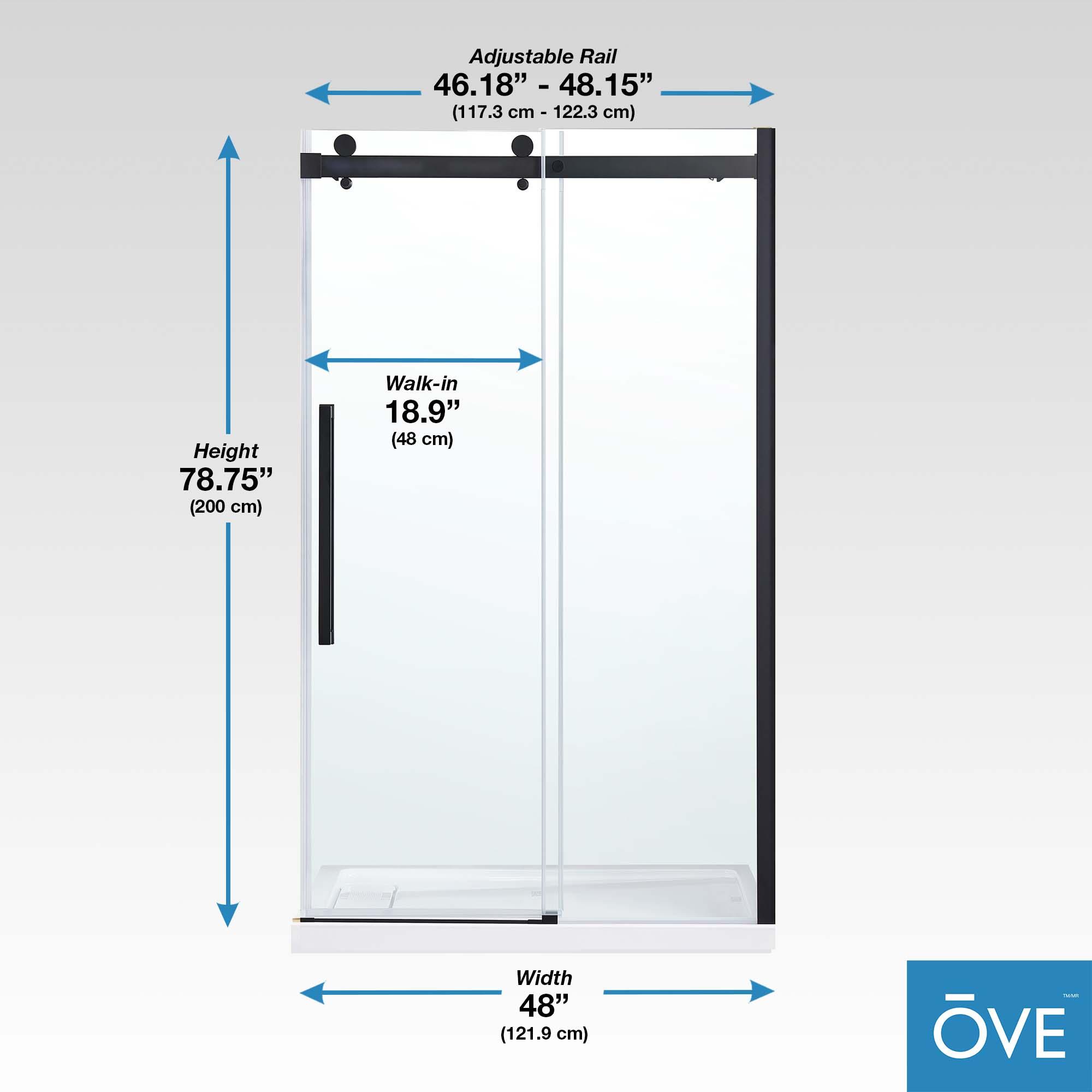 OVE Decors Bel Soft Close 2-Piece 32" x 48" x 81" Base/Door Rectangular Alcove Shower Kit