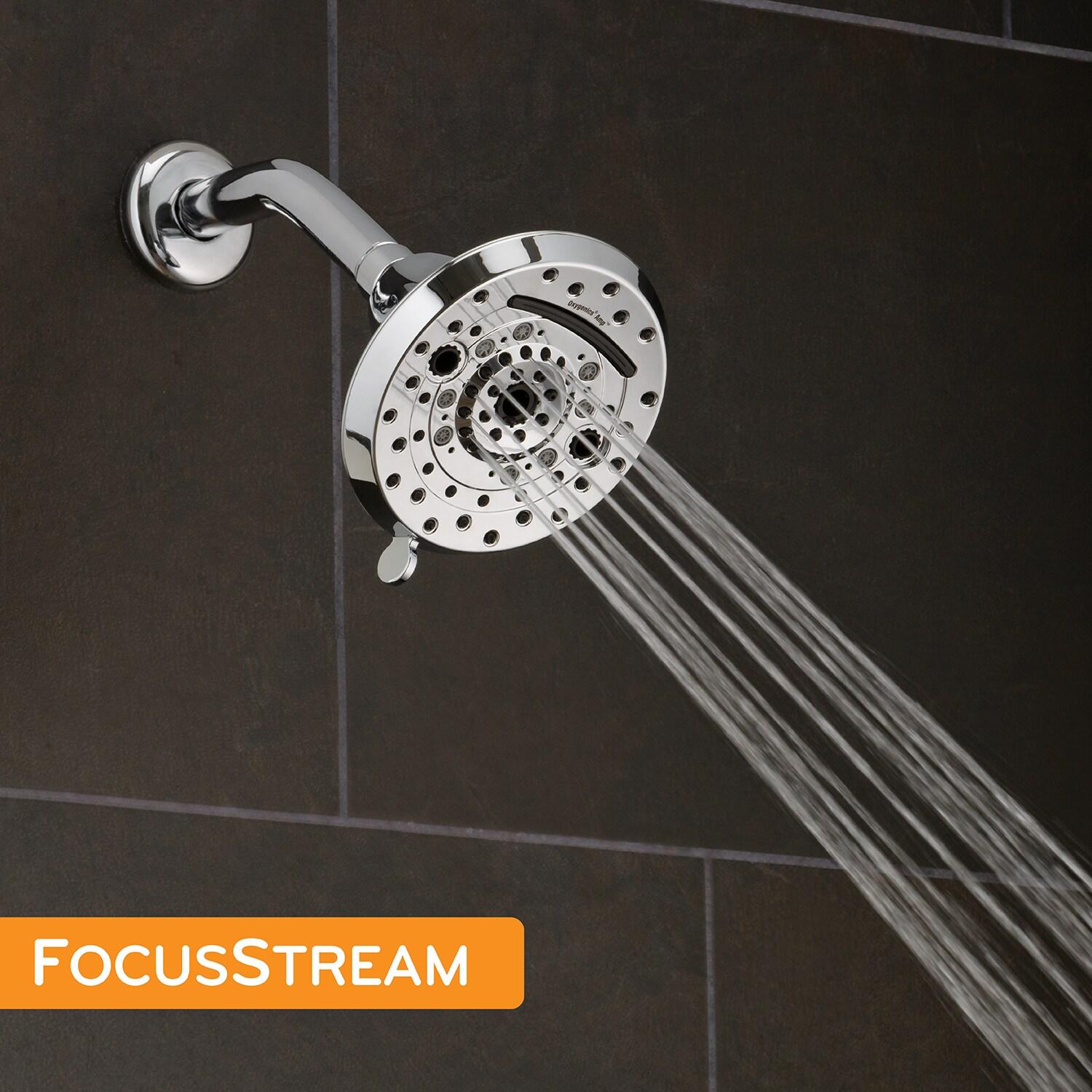 Oxygenics Amp Chrome Fixed Shower Head 1.8-GPM (6.8-LPM)