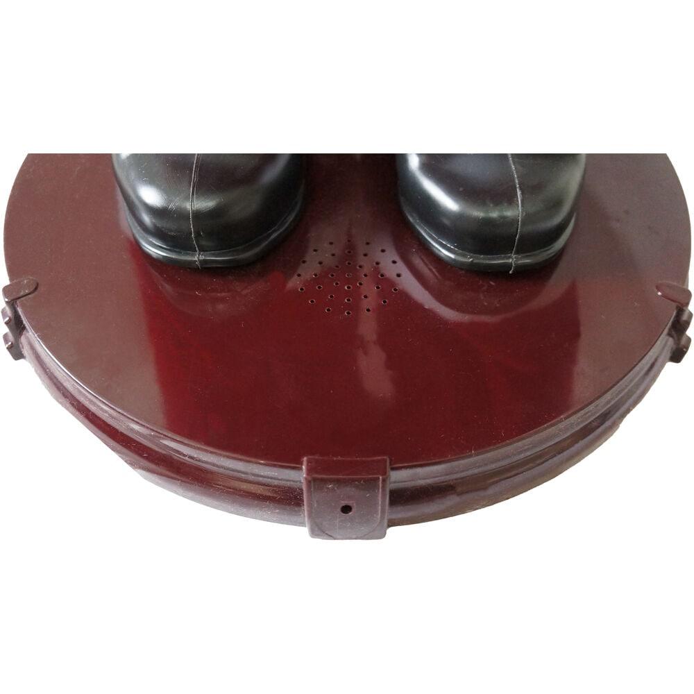 African American Dancing Mrs. Claus with Hooded Cloak and Basket Figurine