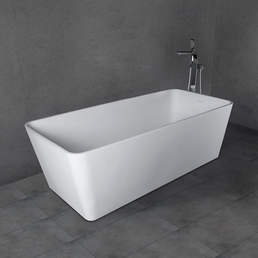 59'' x 30'' Freestanding Soaking Solid Surface Bathtub
