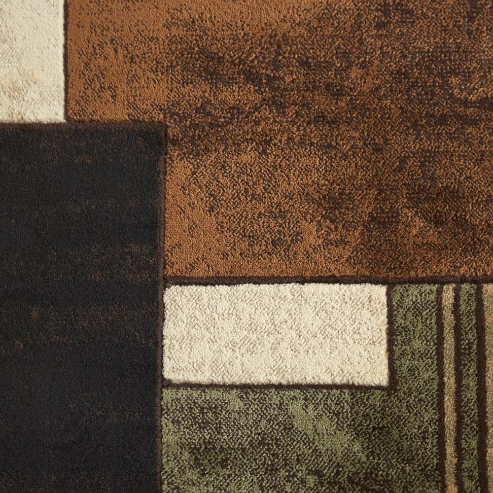 Home Dynamix Mason Contemporary Geometric Area Rug, Brown/Green, 7'10"x10'6"