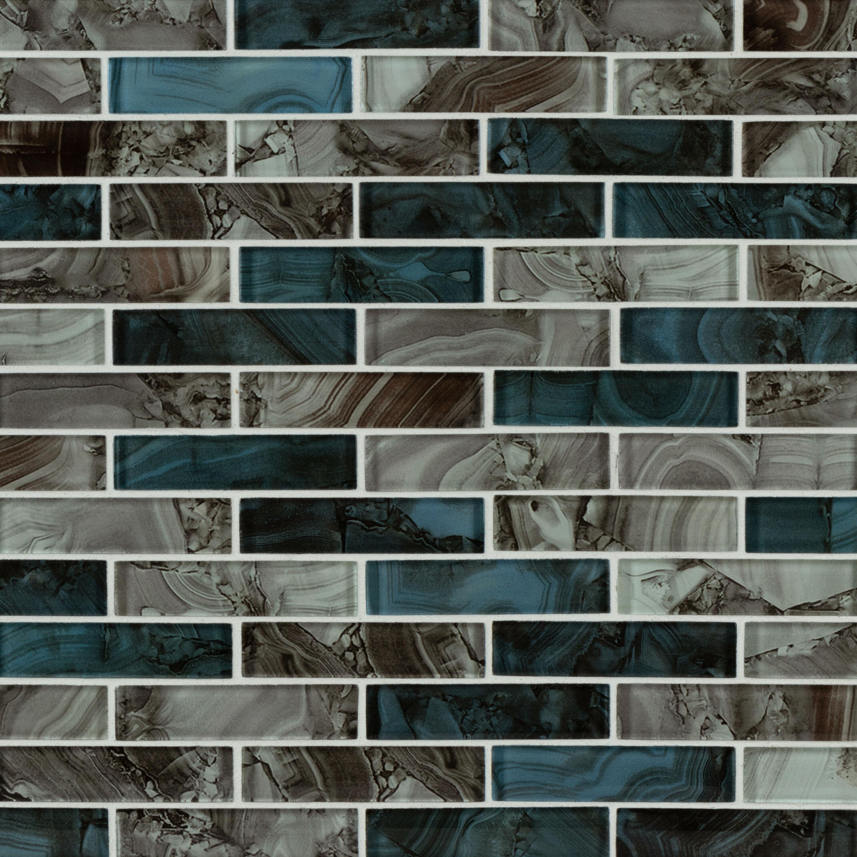 Impressions 1" x 4" Straight Edge Glass Mosaic Tile