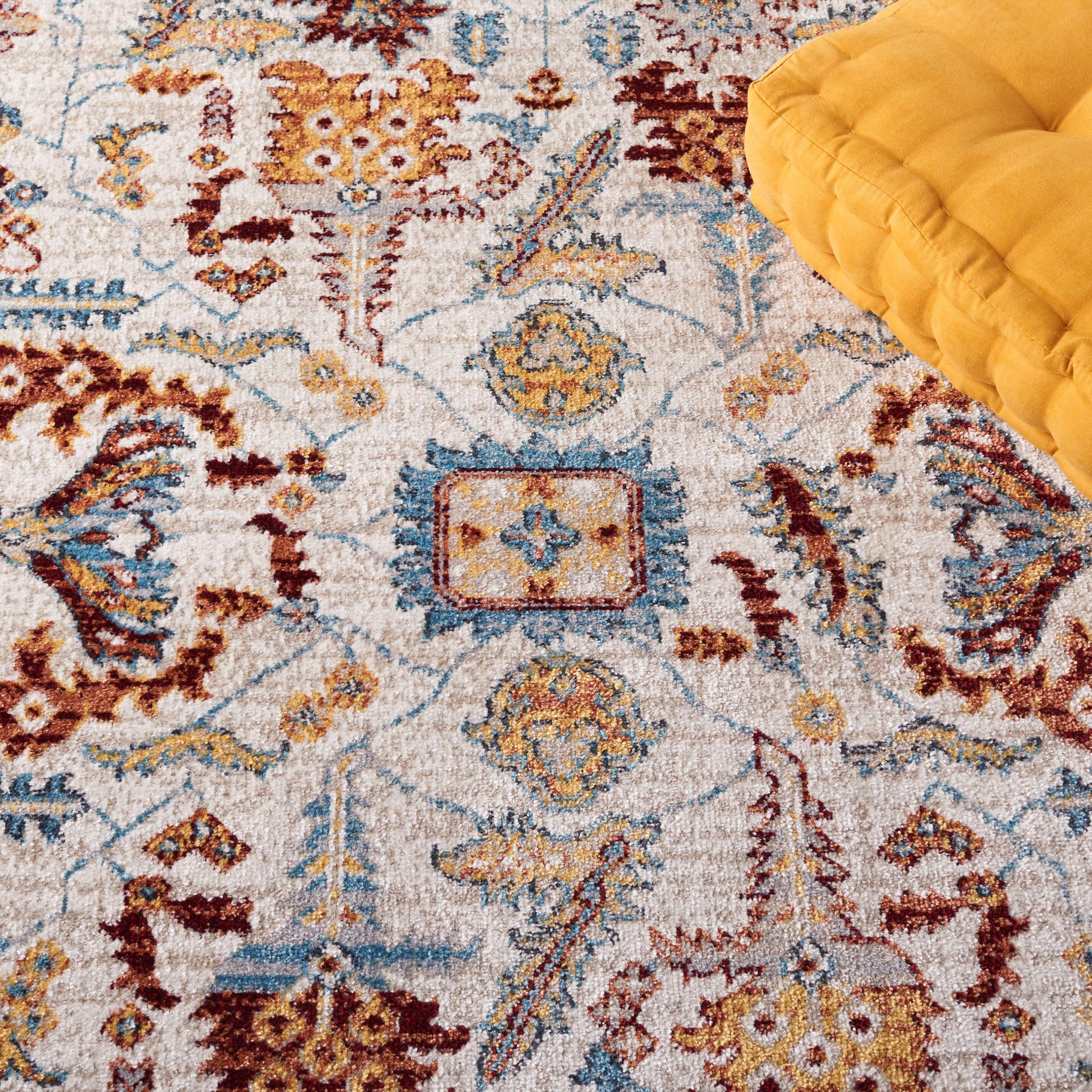 Bayside BAY112 Power Loomed Area Rug - Beige/Blue - 8'x10' - Safavieh.
