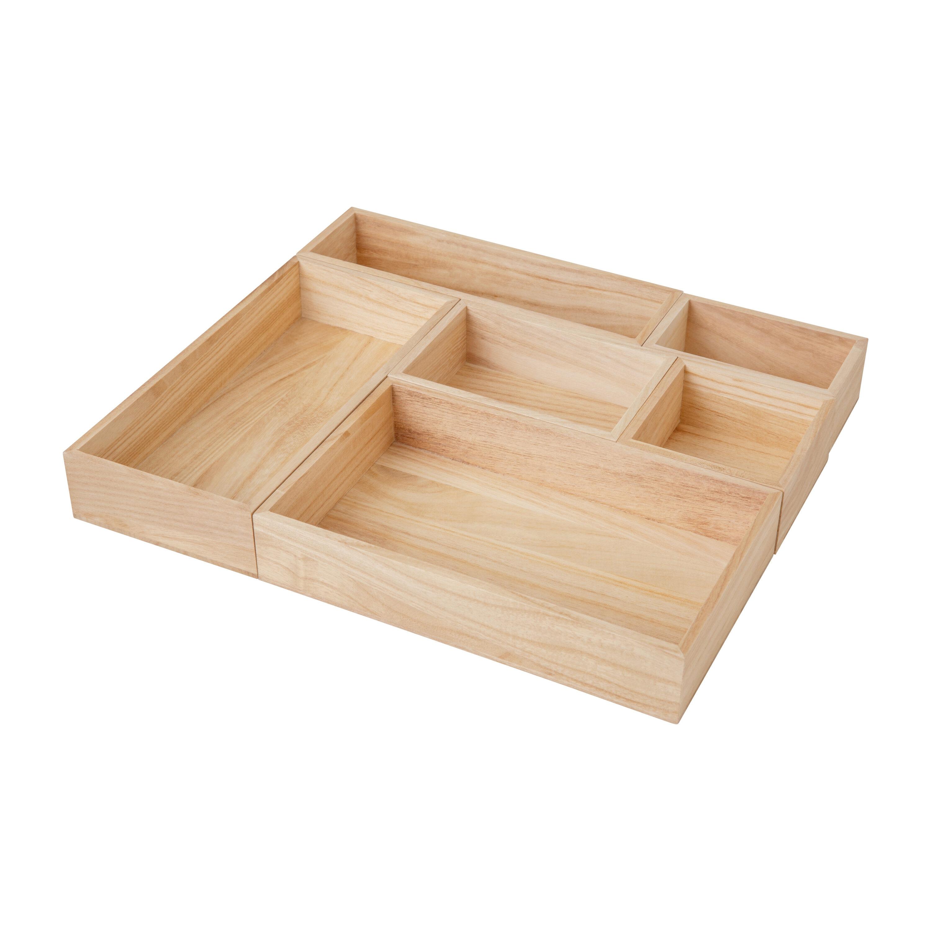 Thomas Martha Stewart 6 Piece Wooden Desk Drawer Organizer Set