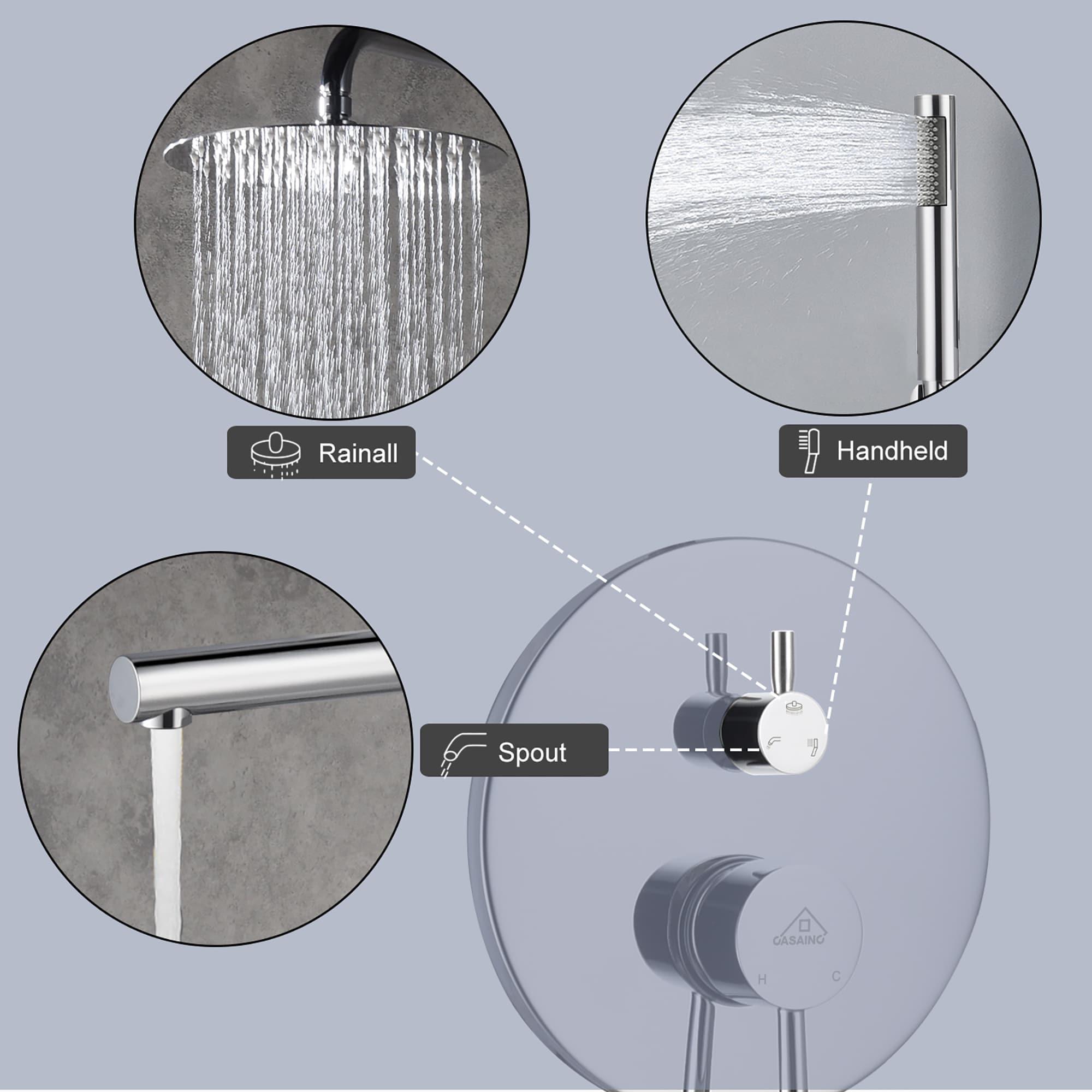 PureEssence Pressure-Balanced (Temperature And Volume) All-In-One Kit with Rough in-Valve