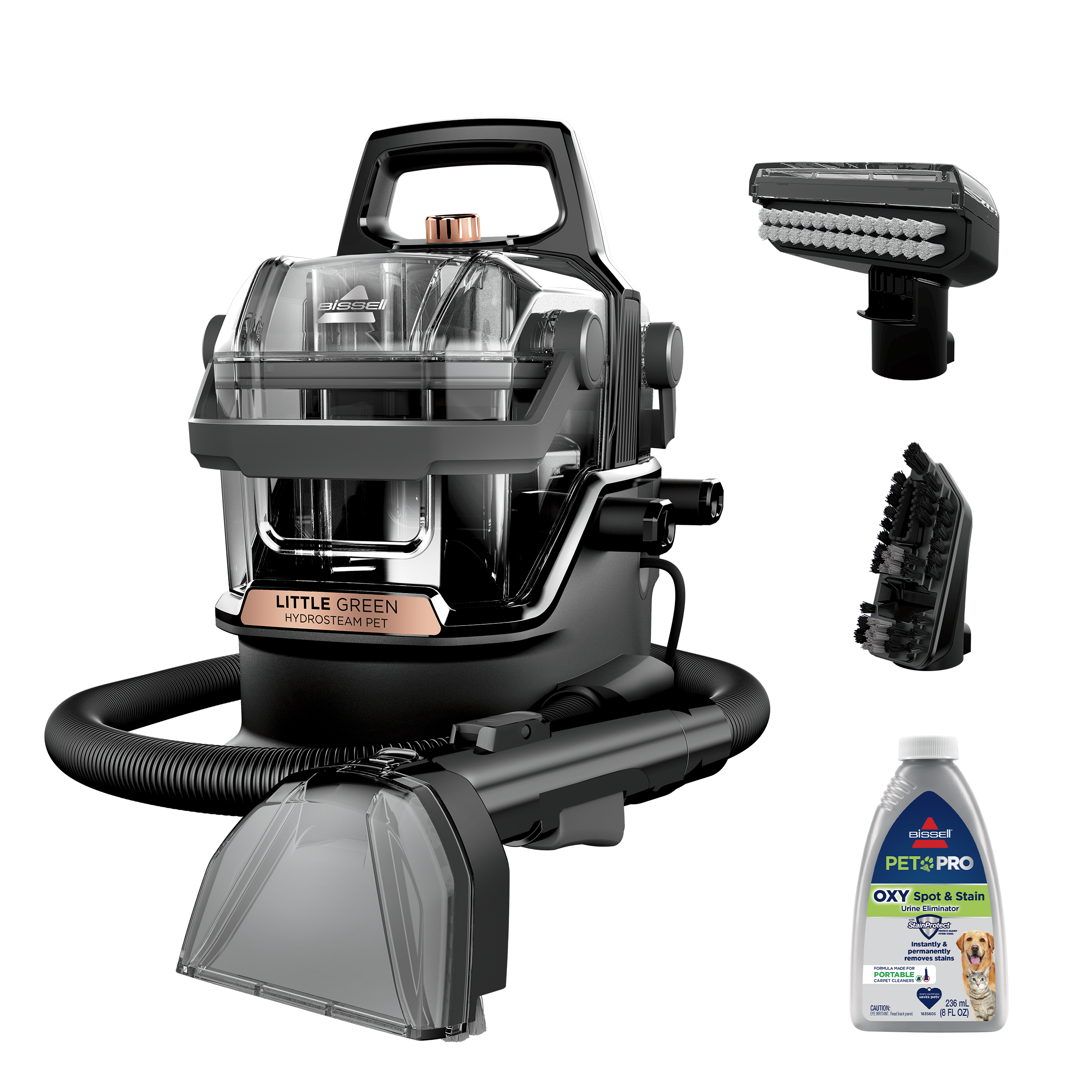 BISSELL BISSELL Little Green HydroSteam Multi-Purpose Portable Carpet and Upholstery Cleaner, Car and Auto Detailer, 3618 3605