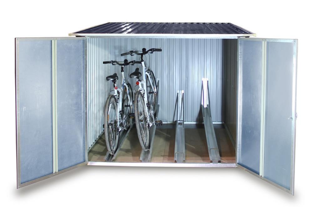 Duramax 6ft x 6ft Bicycle Storage Metal Anthracite w/ white trim