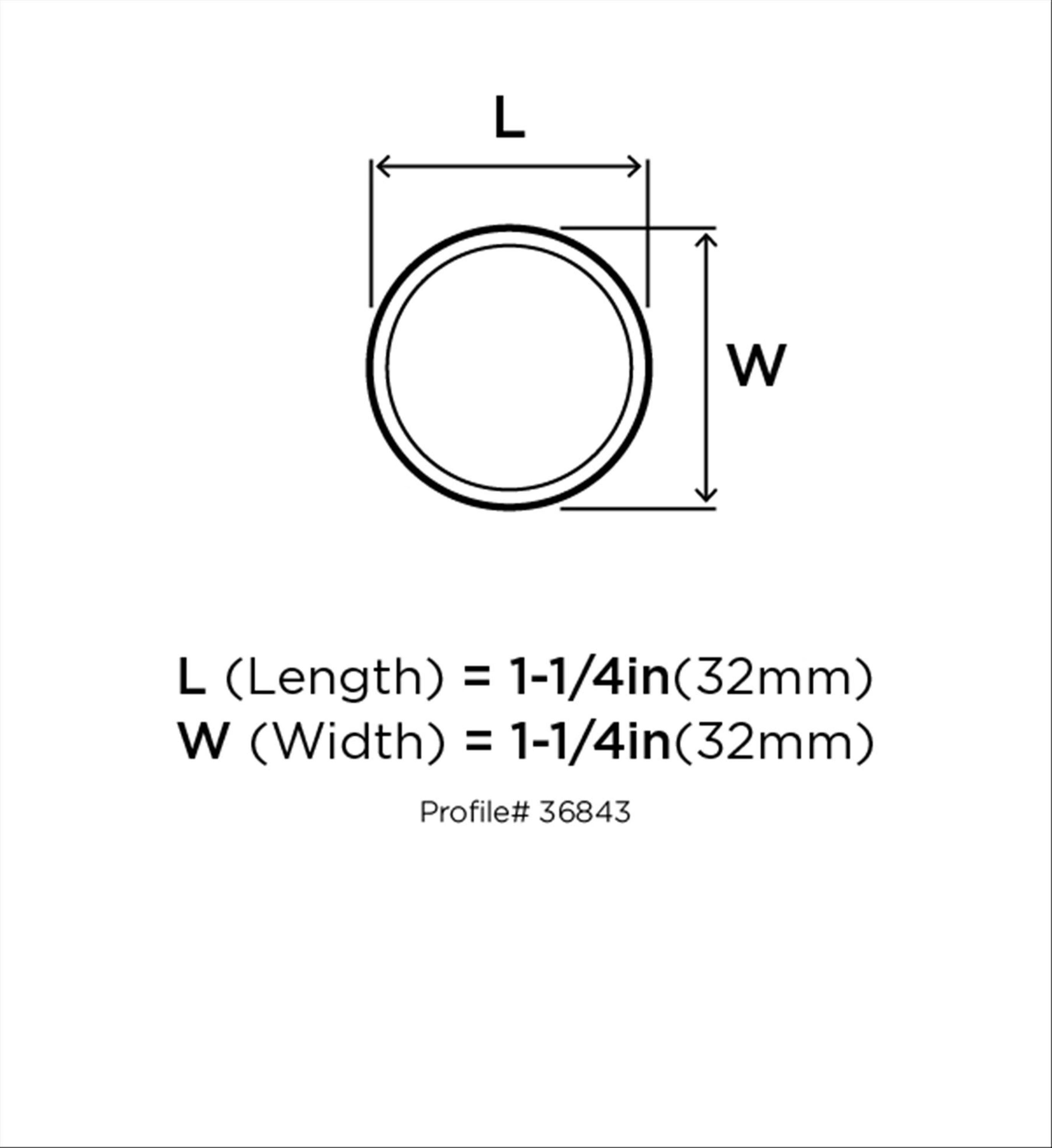 Premise 1 1/4" Diameter Round Knob