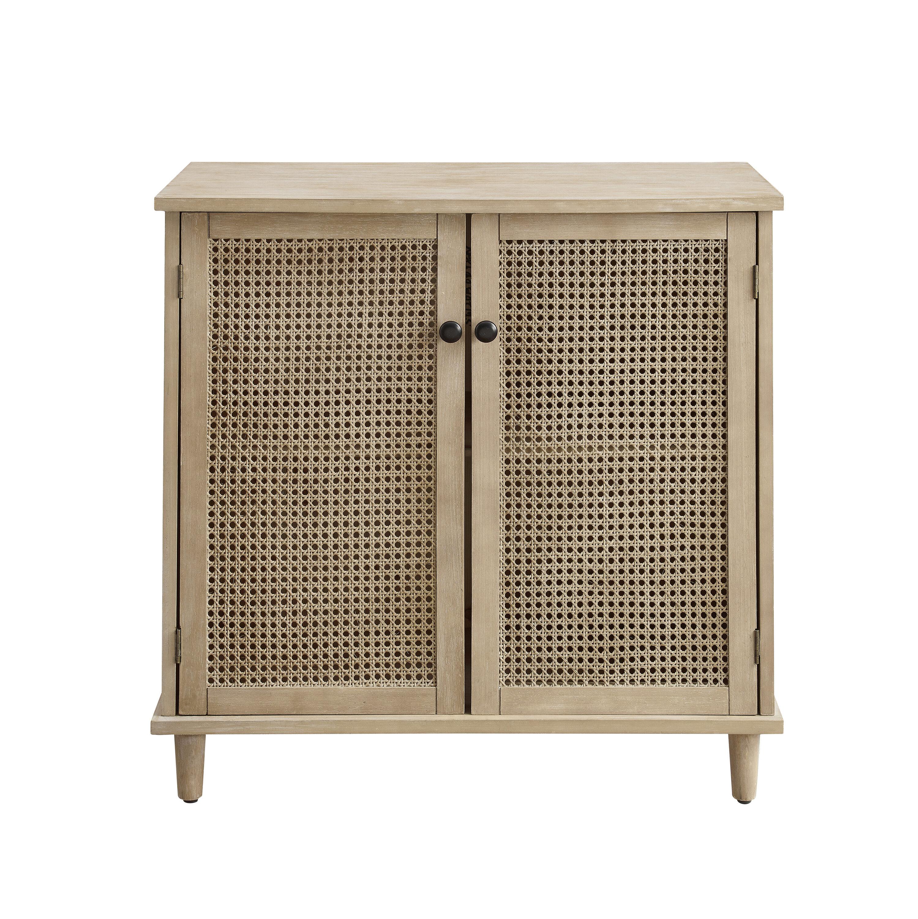 Art Leon Cane Wicker Cabinet Sideboard, Natural