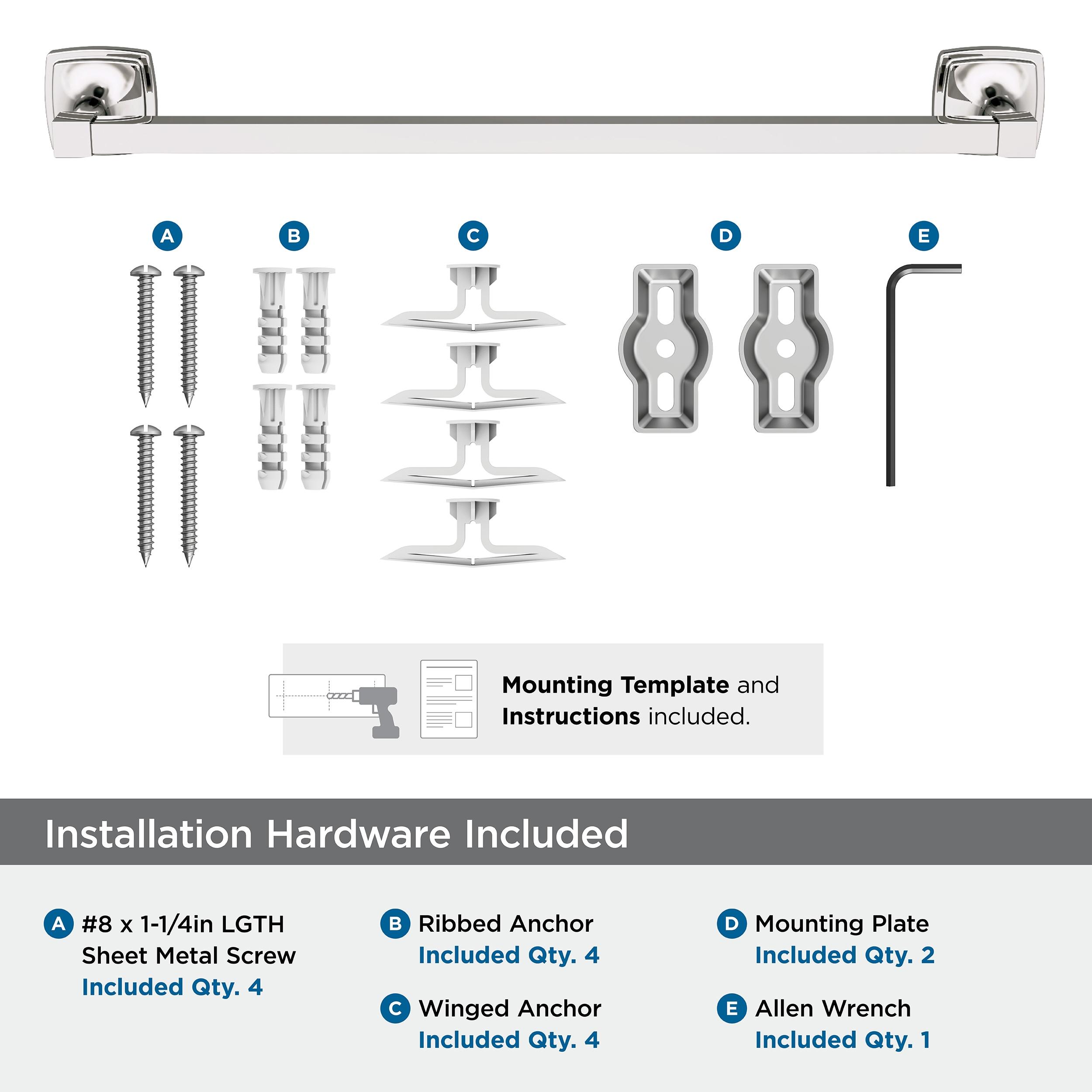 Amerock BH36093PN Stature Towel Bar