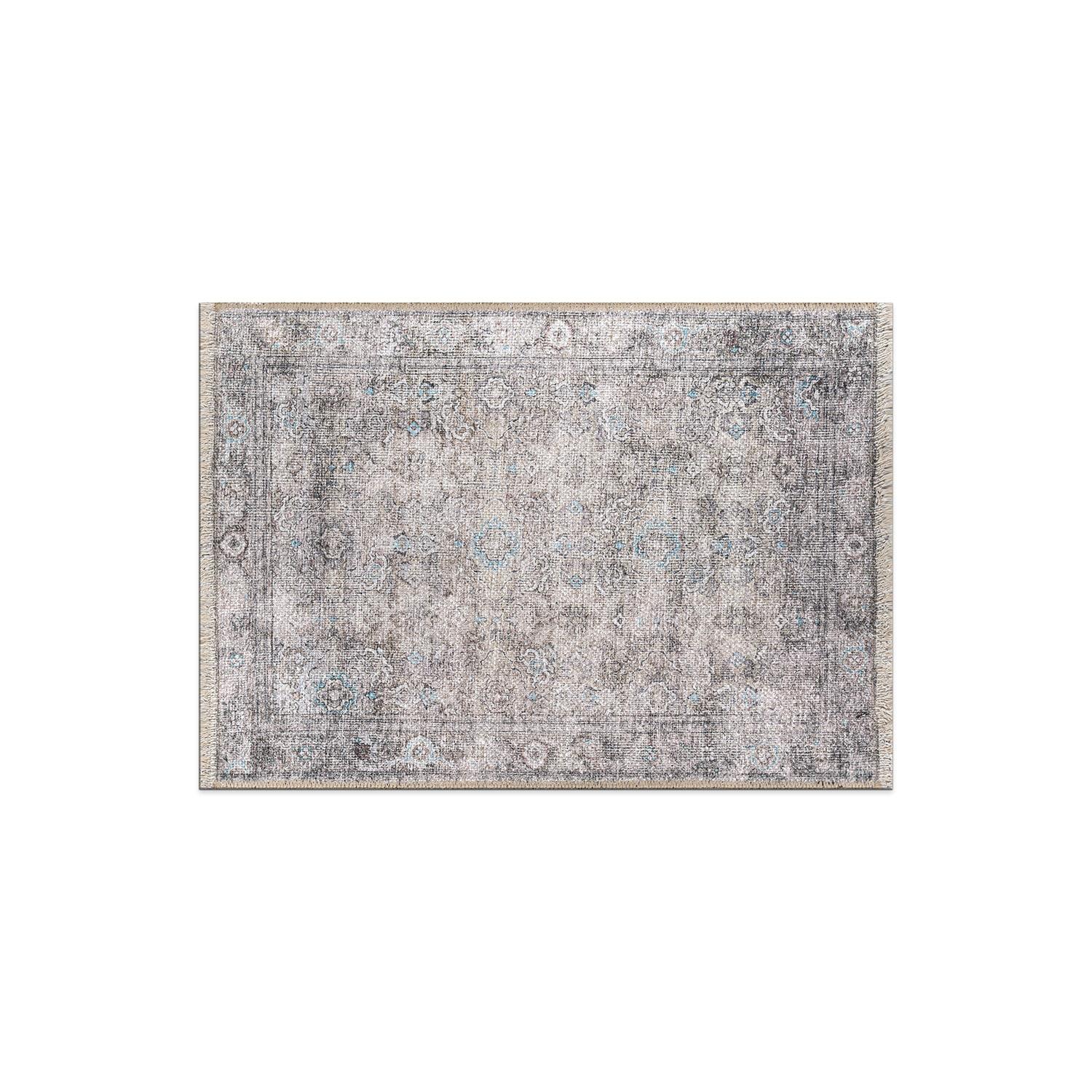 World Rug Gallery Transitional Distressed Vintage Machine Washable Indoor Area Rug- OLIVE 2'x3'