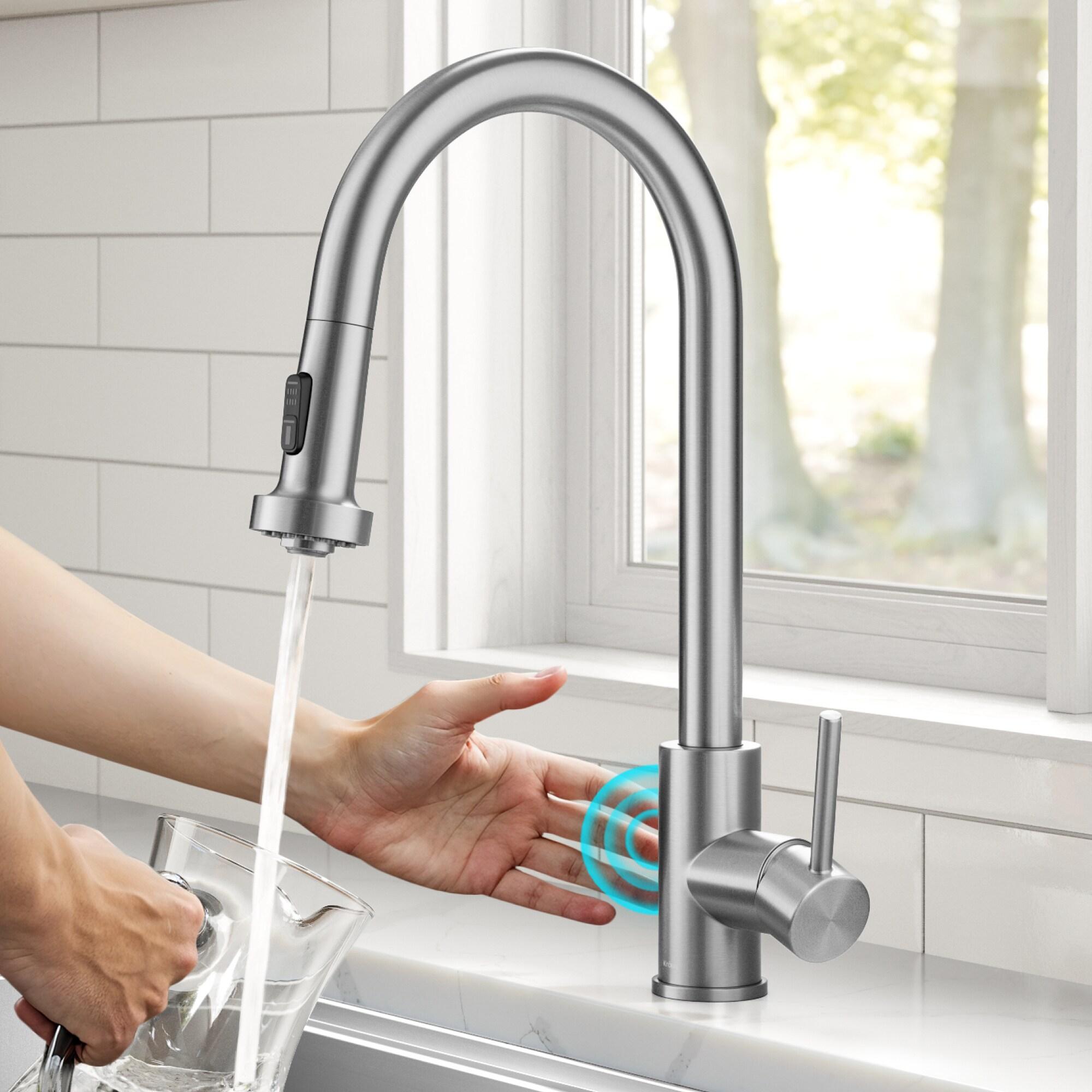 KRAUS Bolden Motion Sensor Single Handle Pull Down Touchless Kitchen Faucet