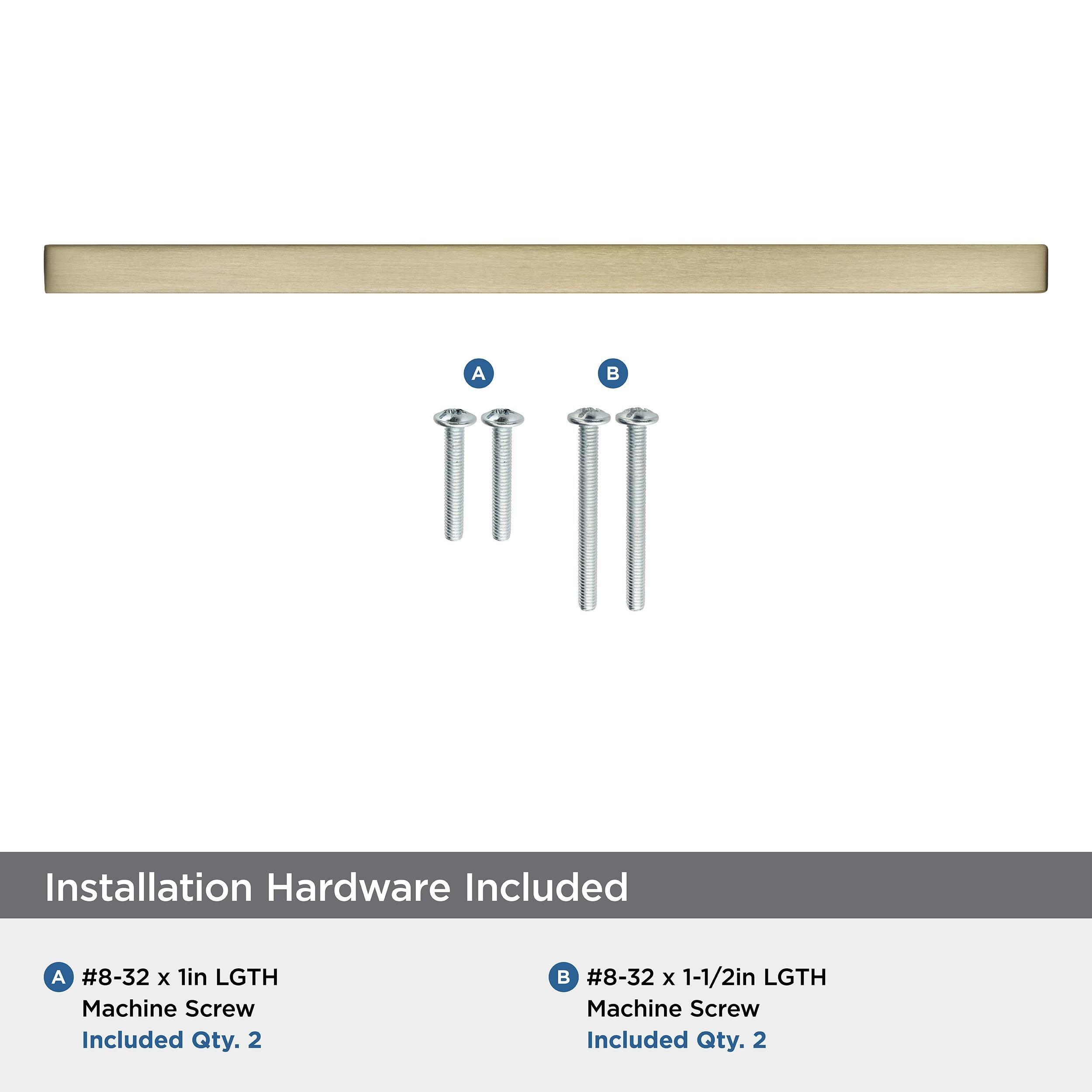 Monument 7-9/16 inch (192mm) Center-to-Center Polished Nickel Cabinet Pull