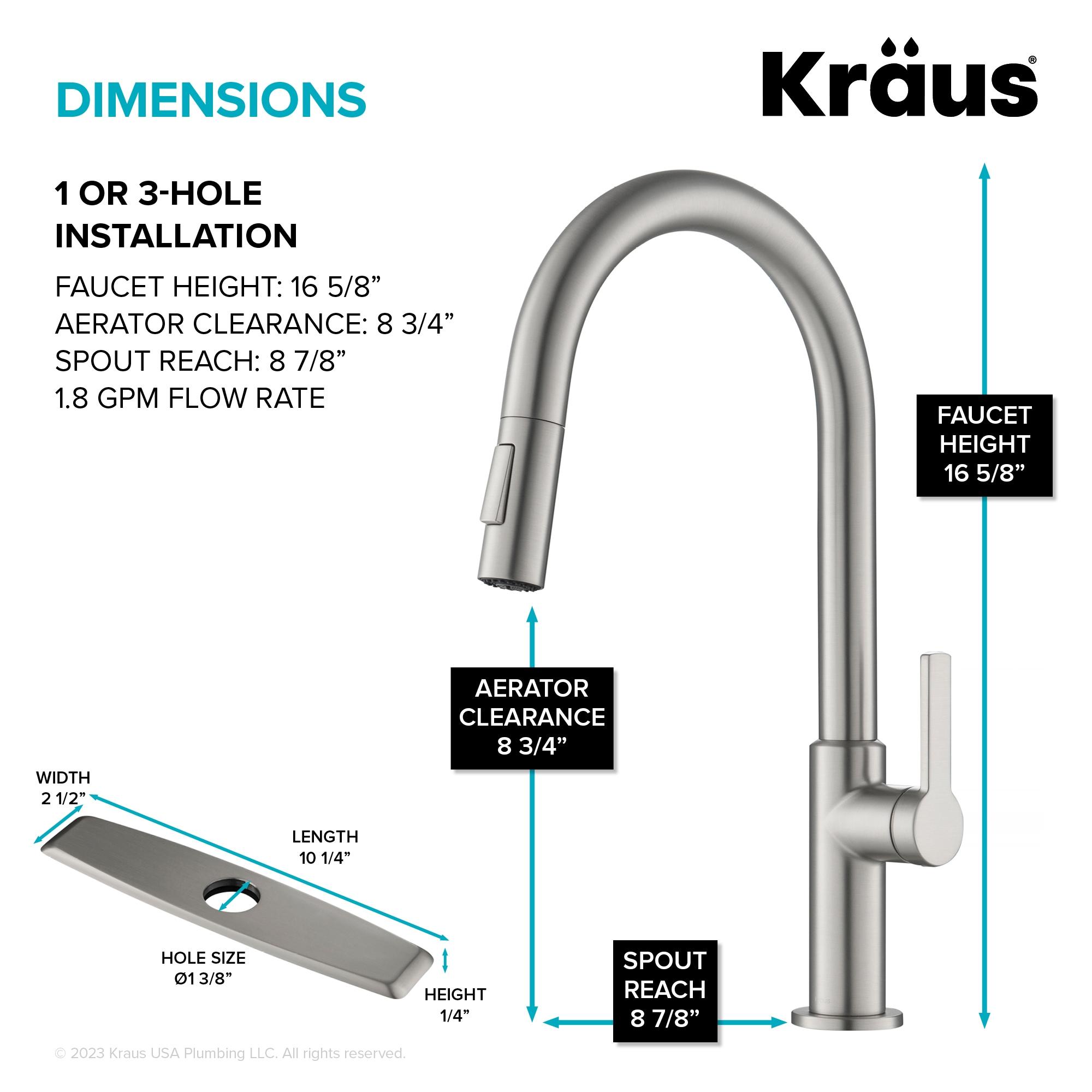 KRAUS Oletto Single Handle Pull Down Kitchen Faucet