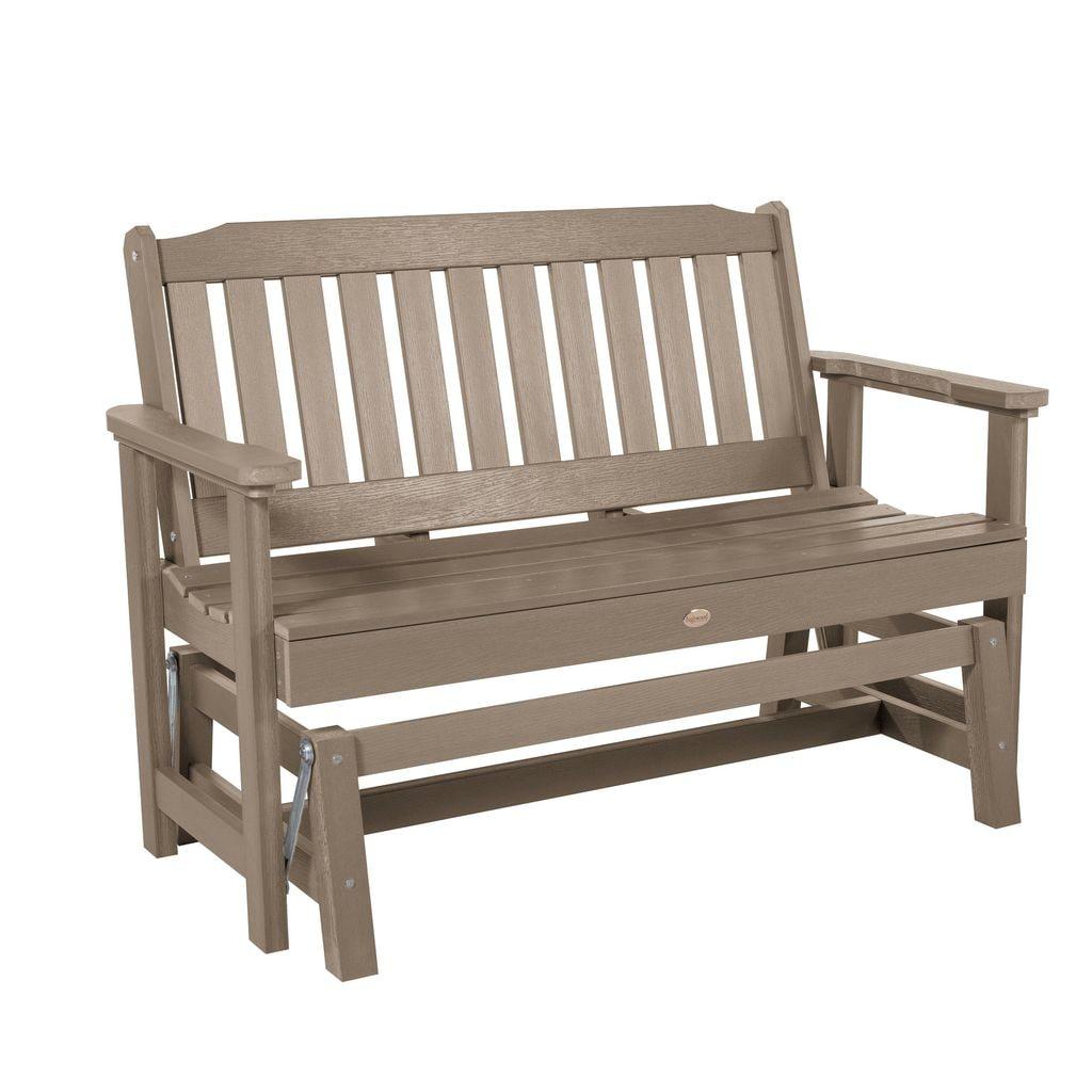 highwood The Lehigh 50.09-in W x 35.59-in H Woodland Brown Plastic Garden Bench