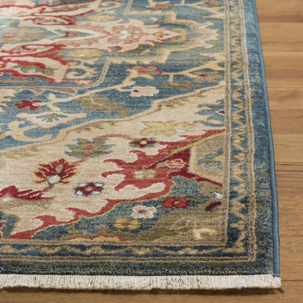 Kashan KSN304 Power Loomed Area Rug - Blue/Beige - 5'1"x7'5" - Safavieh.
