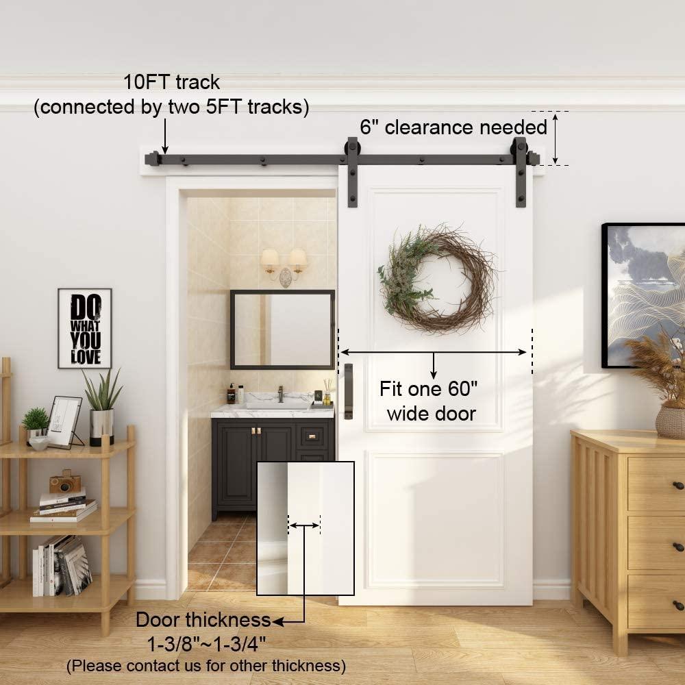 Lazio Antique Sliding Standard Single Track Barn Door Hardware Kit