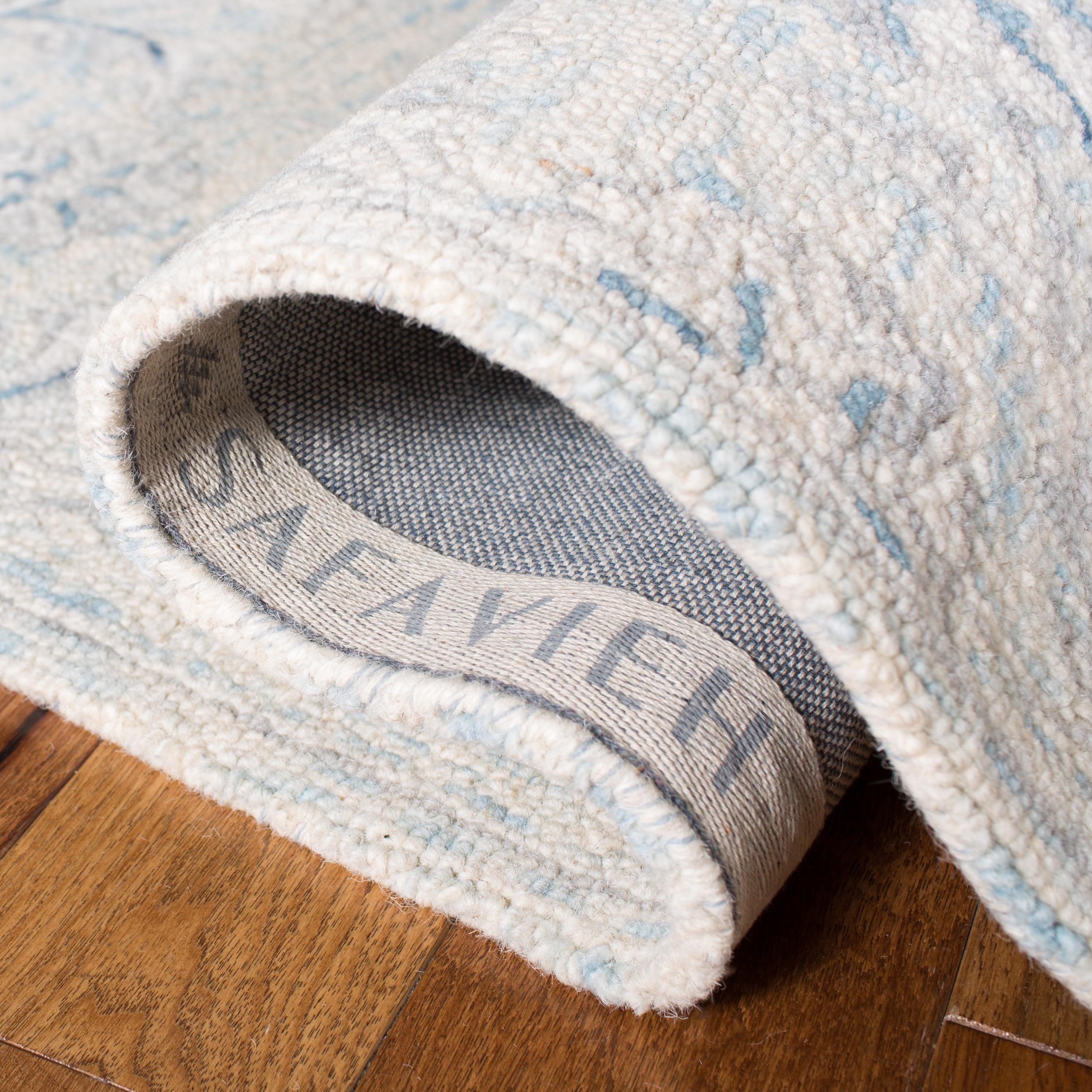 Micro-Loop MLP506 Hand Tufted Area Rug - Light Blue/Ivory - 5'x5' - Safavieh.