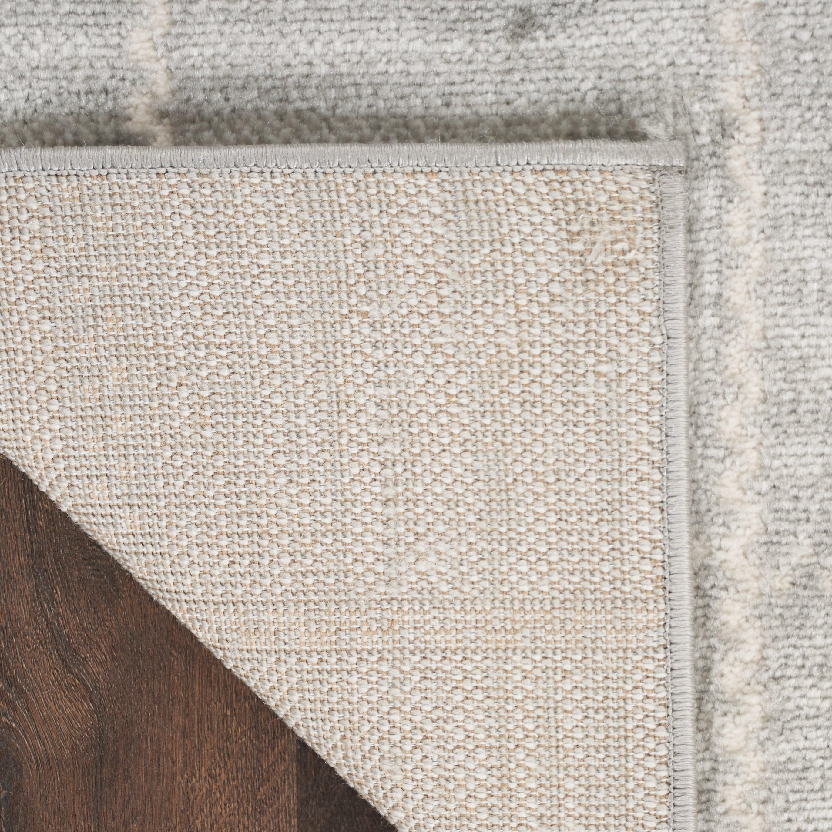 Nourison Serenity Home Contemporary Indoor Area Rug Light Grey 7'10" x 9'10"