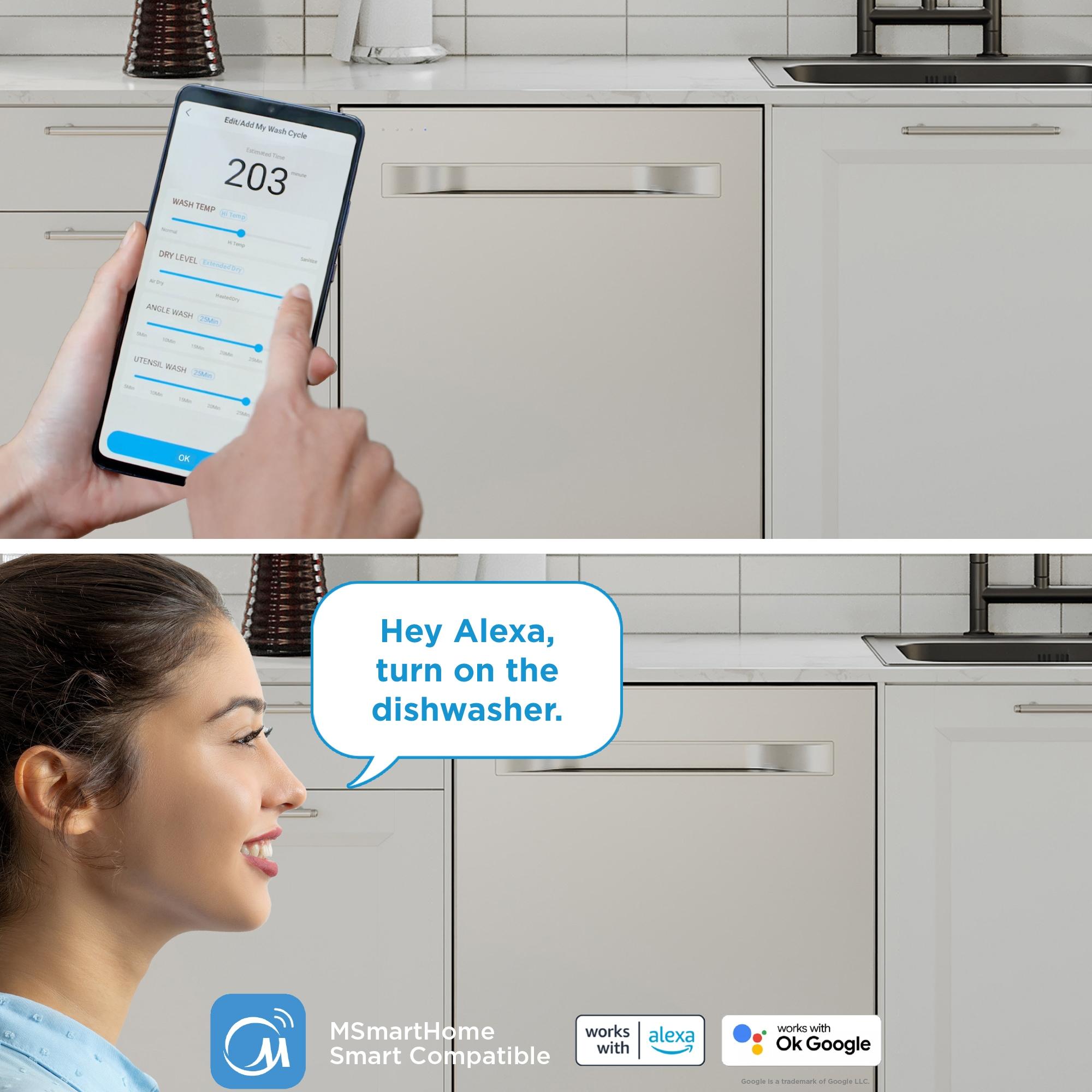 Midea Ultra-Quiet, Built-in dishwasher with Wi-Fi and Targeted Wash Zones, MDT24P5AST, Stainless Steel
