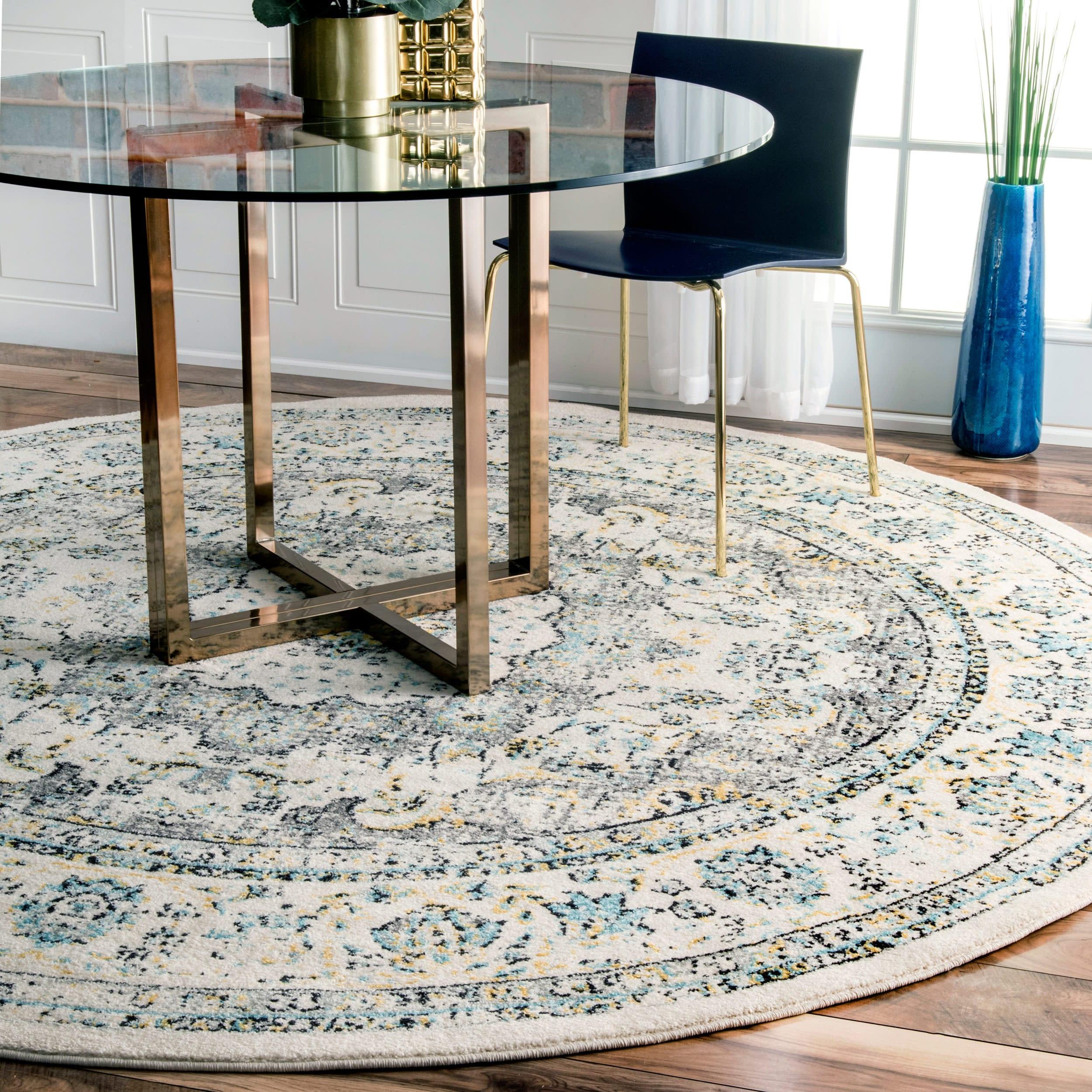 nuLOOM Paisley Verona Vintage Persian Area Rug, 5' x 8' Oval, Gray