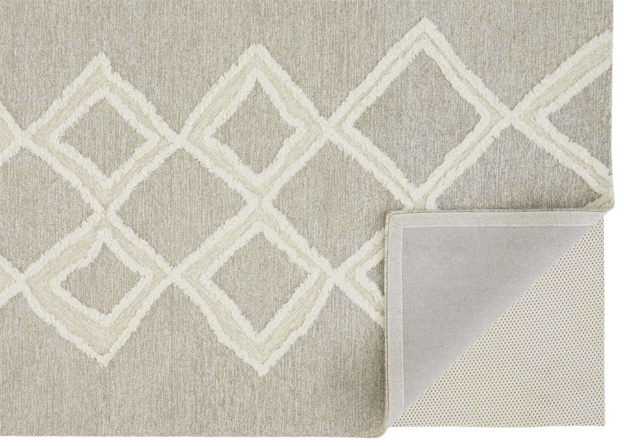 Anica Transitional Geometric Gray/Ivory Area Rug