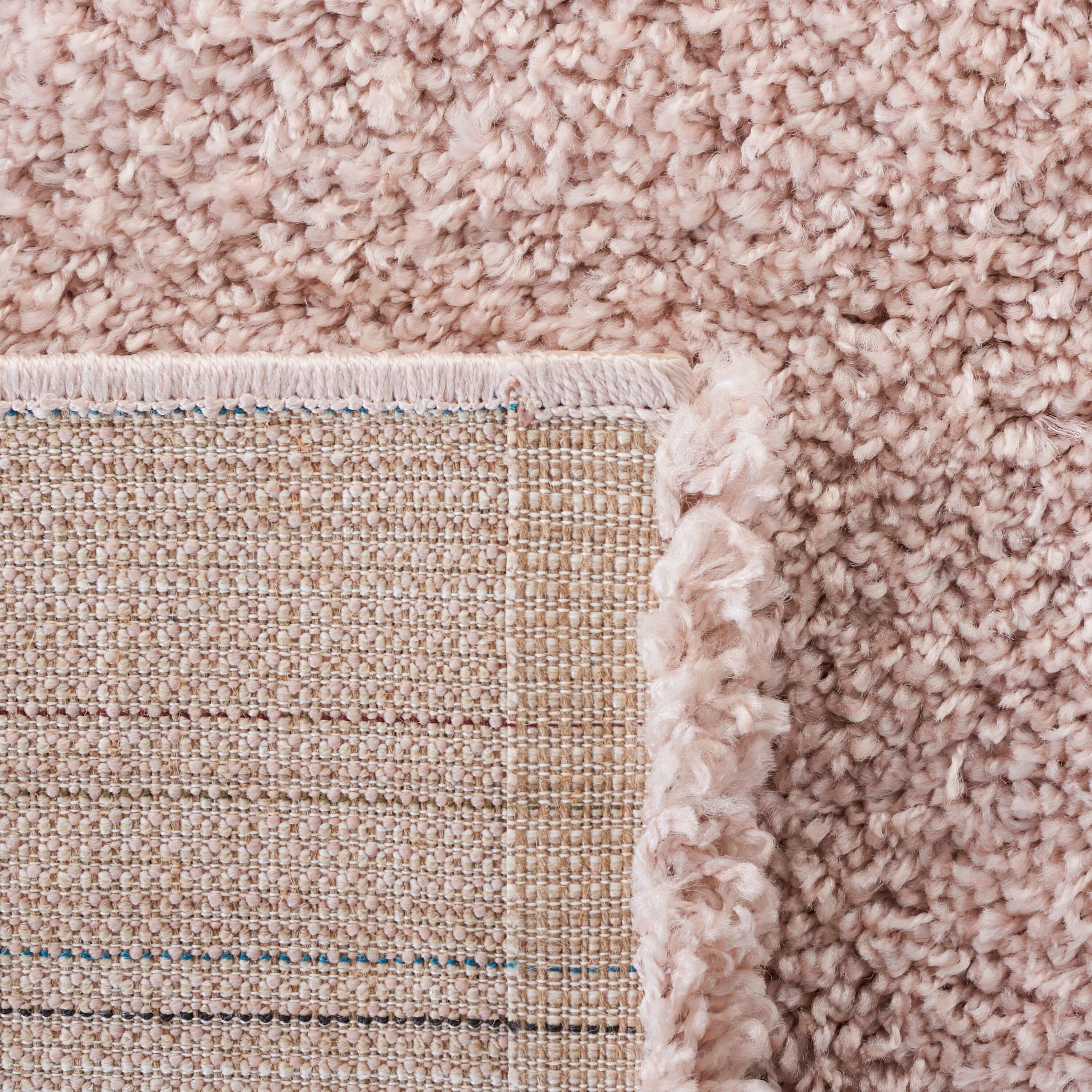 Safavieh Solo Shag 5 x 8 (ft) Loomed Polypropylene Beige Rectangular Indoor Solid Area rug